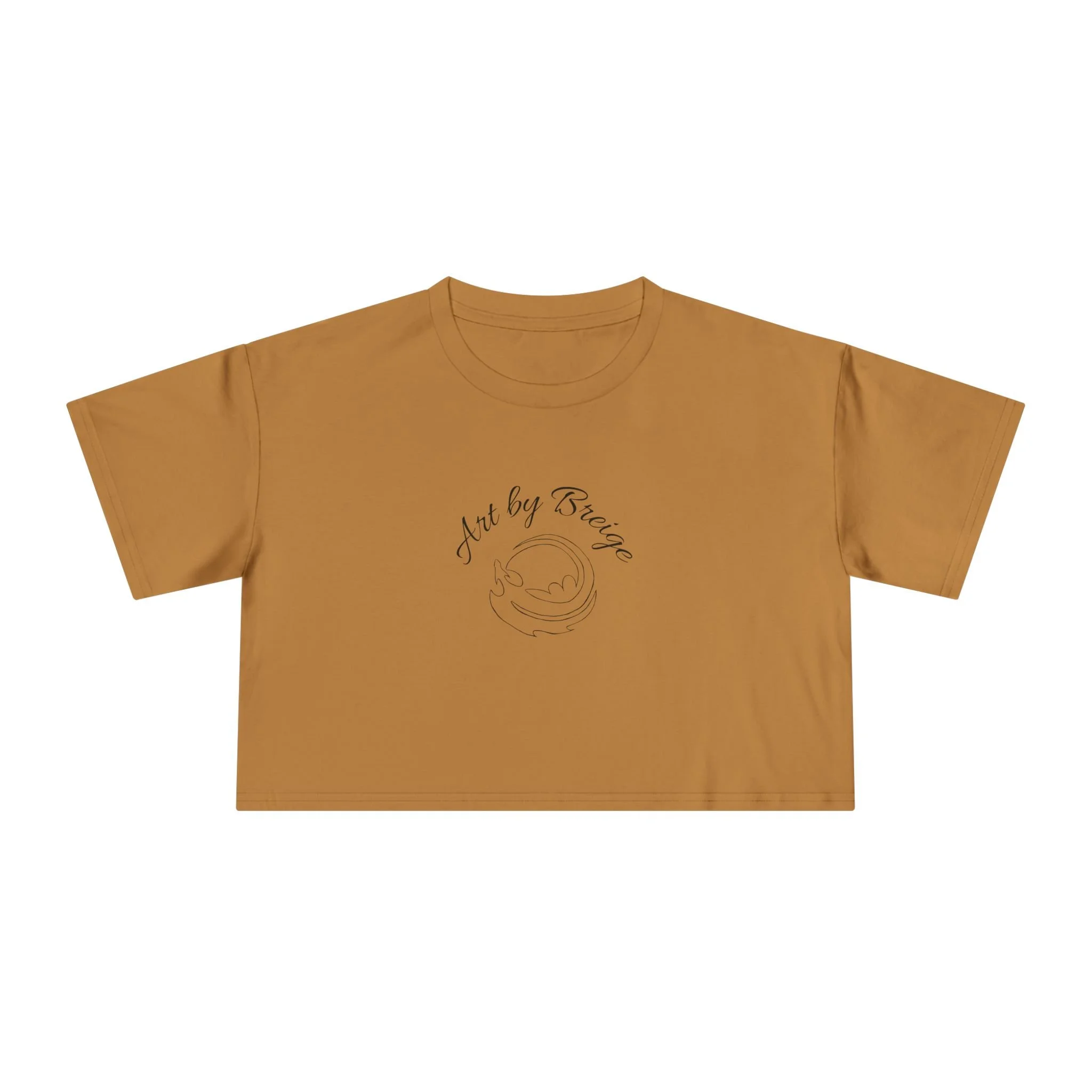 'Art by Breige' Dragon Logo Womens Crop Top, AS Colour 100% Cotton