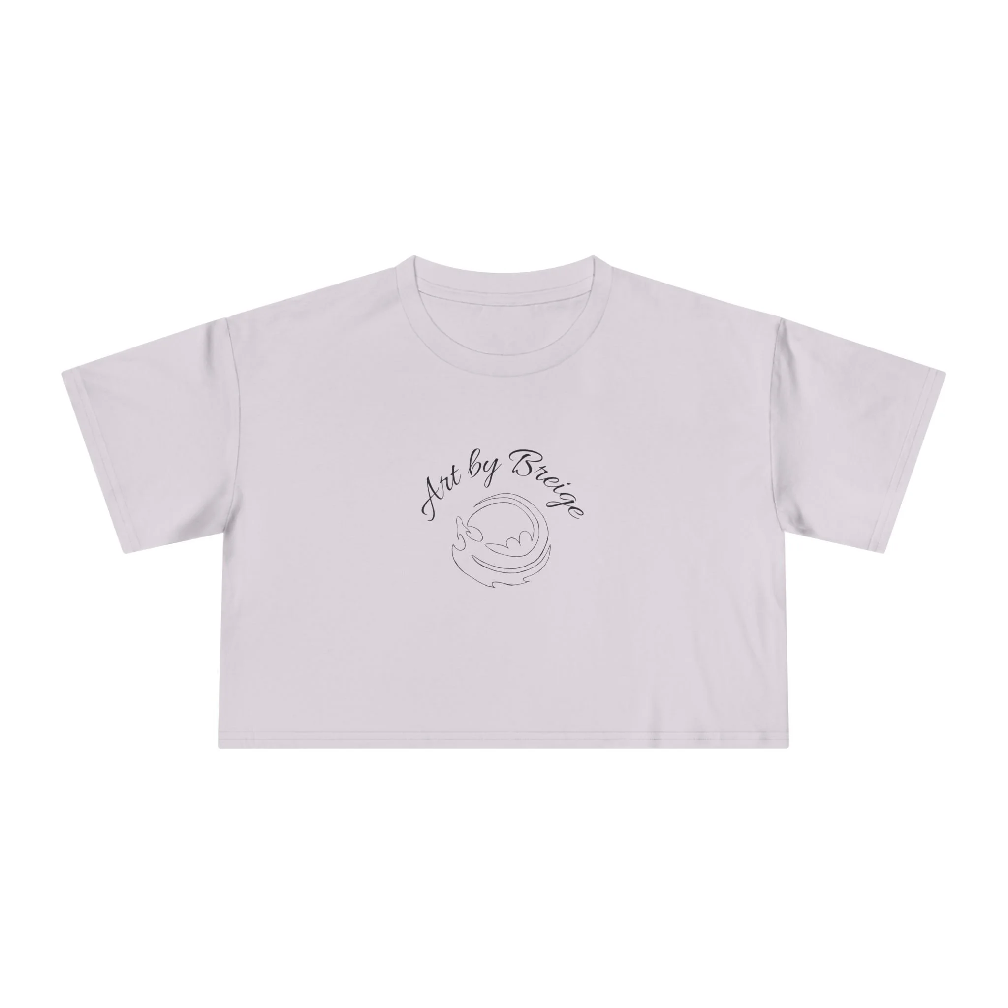 'Art by Breige' Dragon Logo Womens Crop Top, AS Colour 100% Cotton
