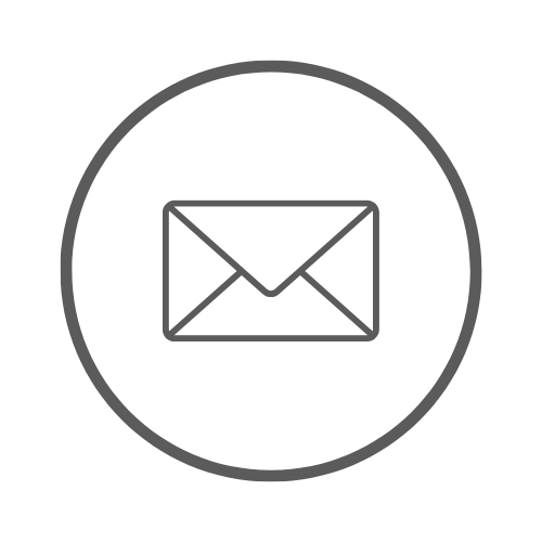 Icon of an envelope inside a circle, representing email or messaging.