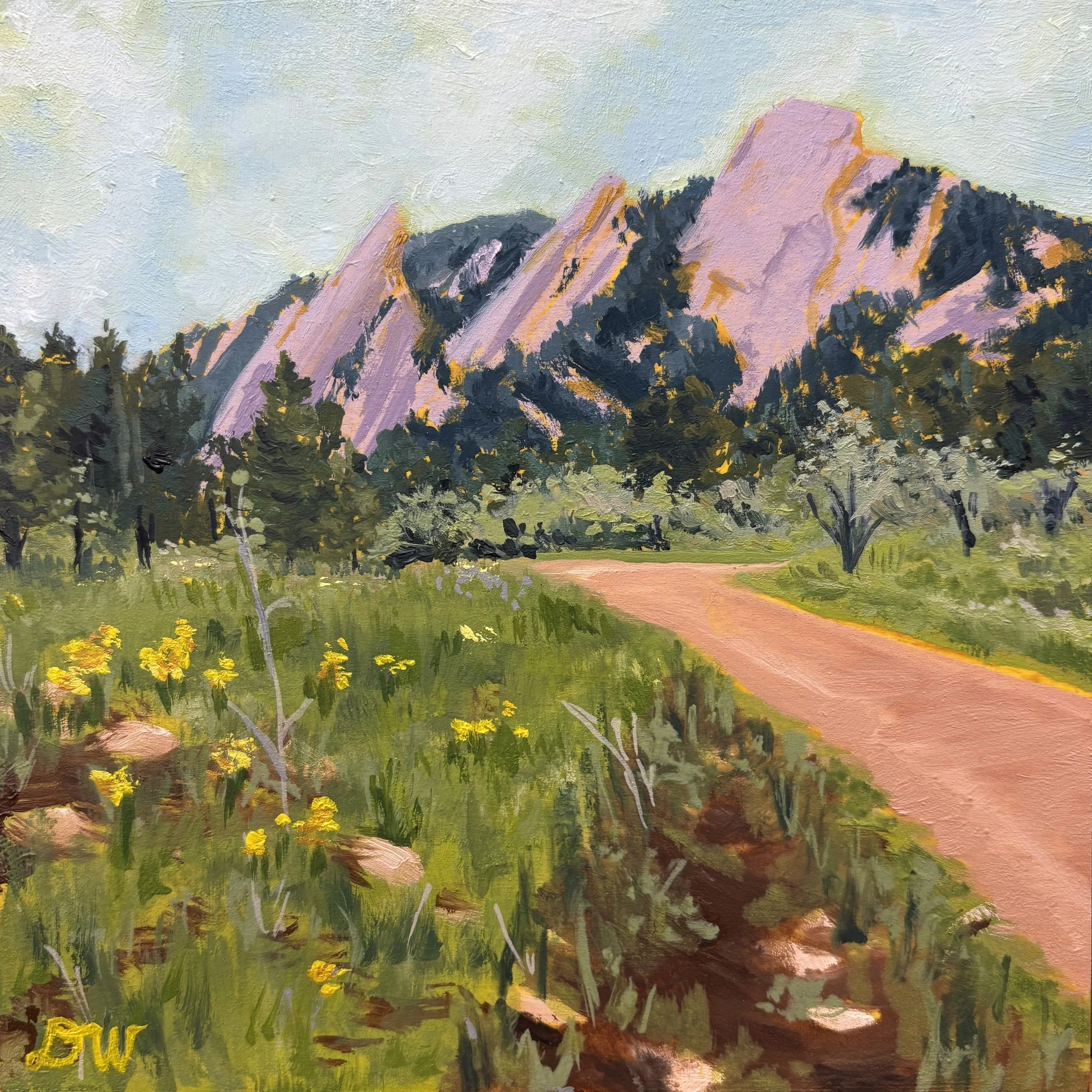 "Budding"  |  6 x 6"  Oil on cradled wood panel