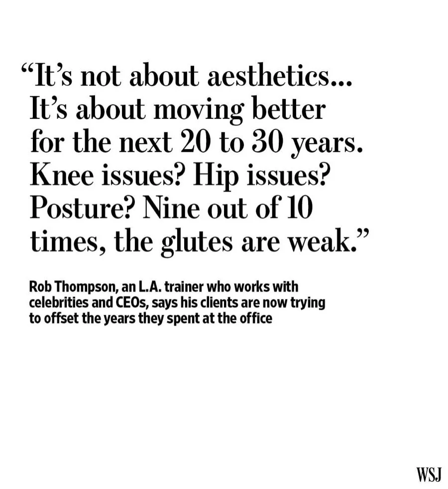 Honored to contribute to the conversation on health, performance, and longevity. Thank you to the @wsj for the feature. 

Aesthetics is the bonus.

#GetFitByRob #Performance #Longevity #Wellness