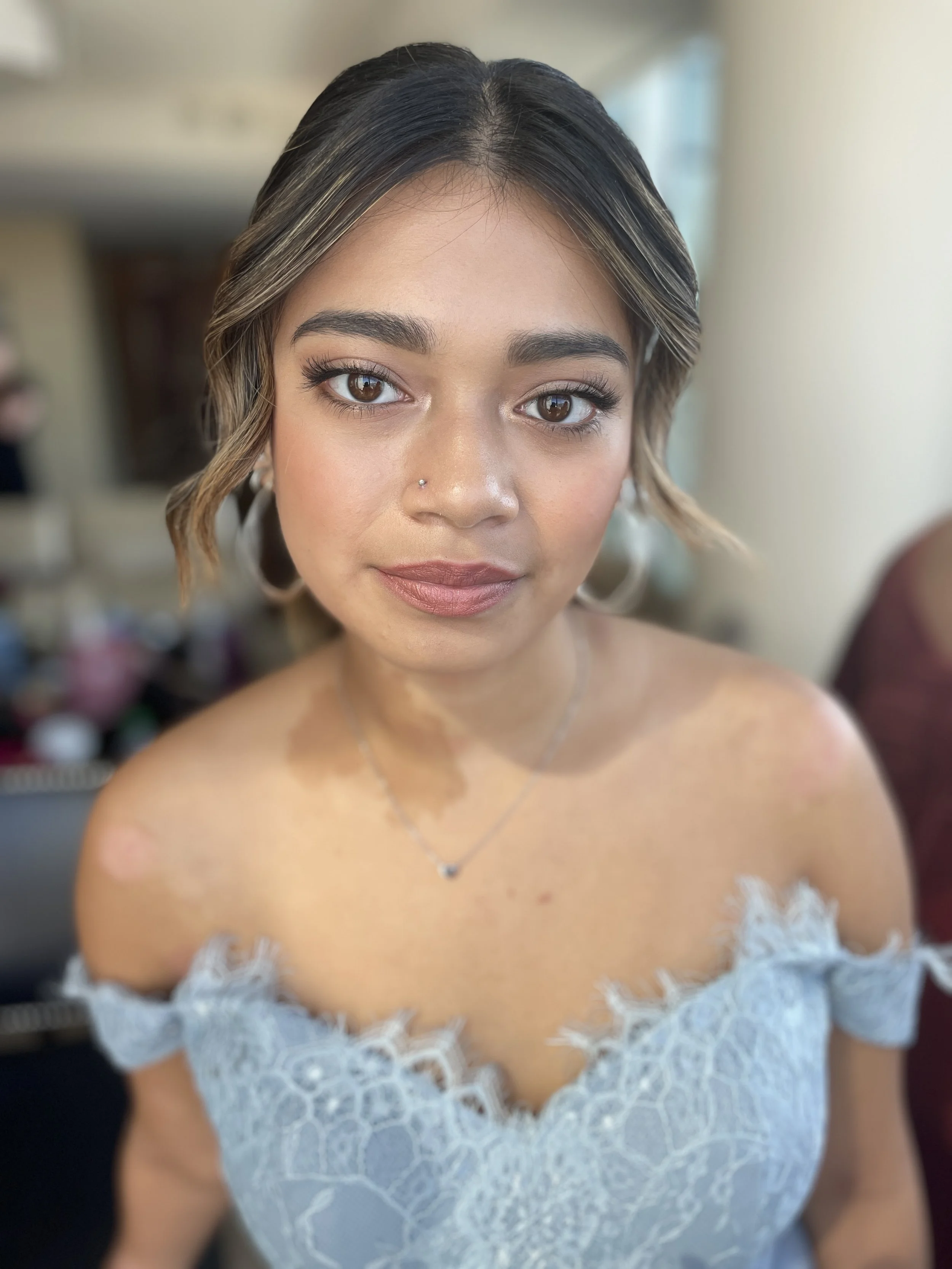 Timeless bridal beauty look in Frederick Maryland with fresh luminous skin