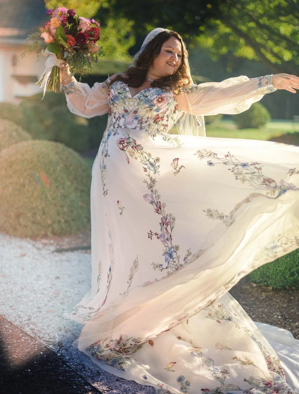 Soft wedding glam and soft curls for bride in maryland