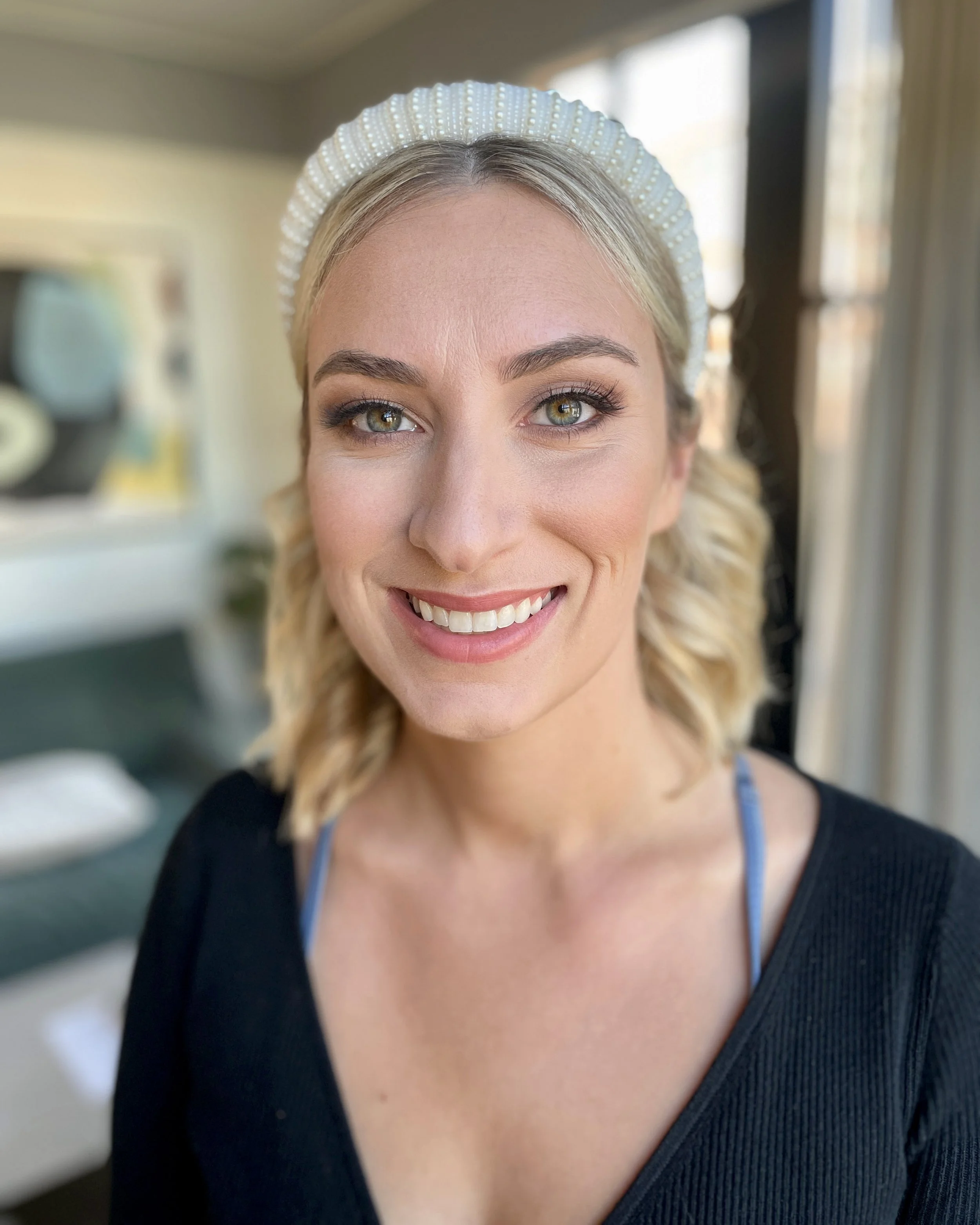 Radiant wedding day complexion by Maryland bridal makeup artist
