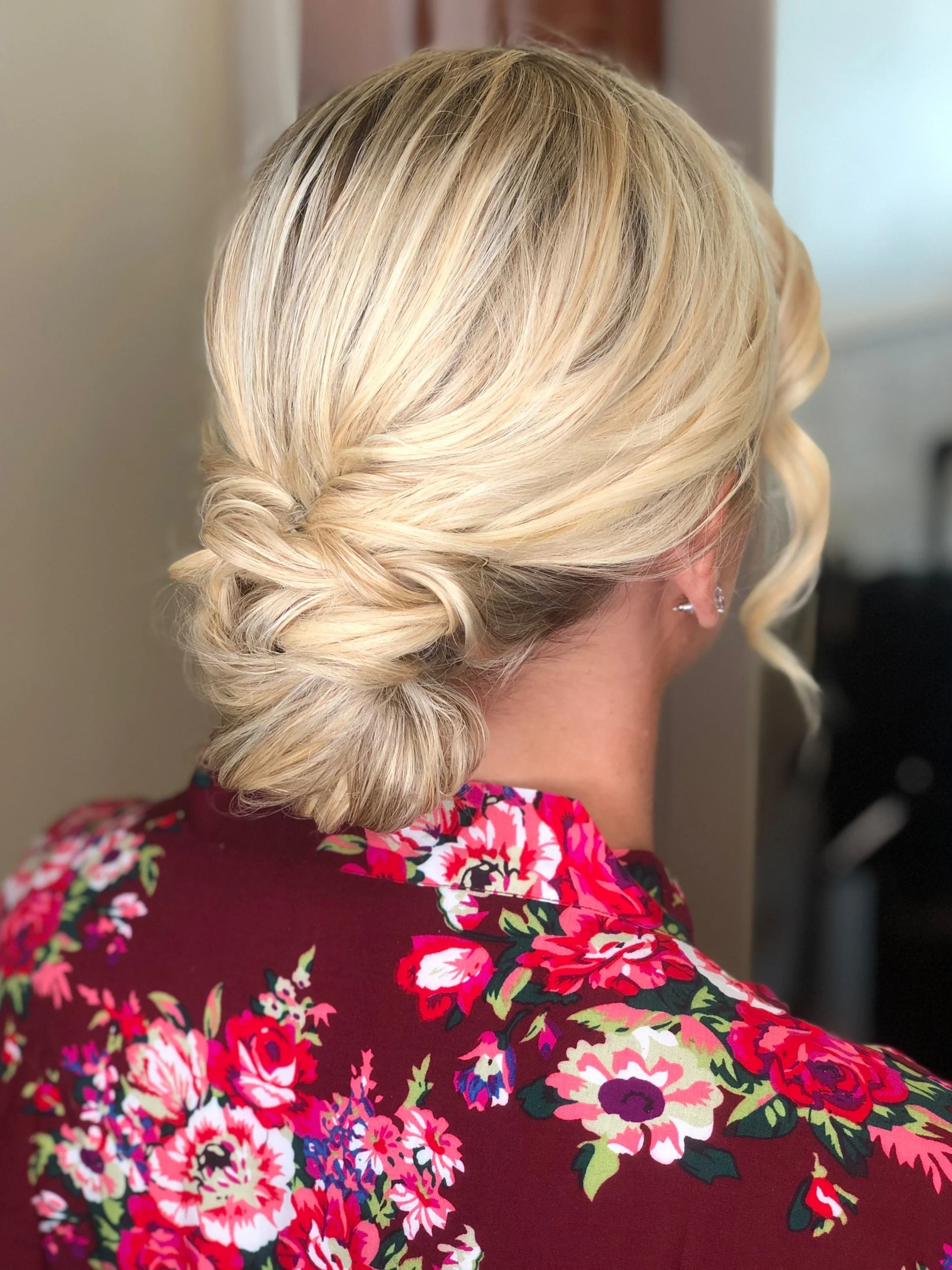 Classic bridal hair styling by Frederick area wedding beauty artist