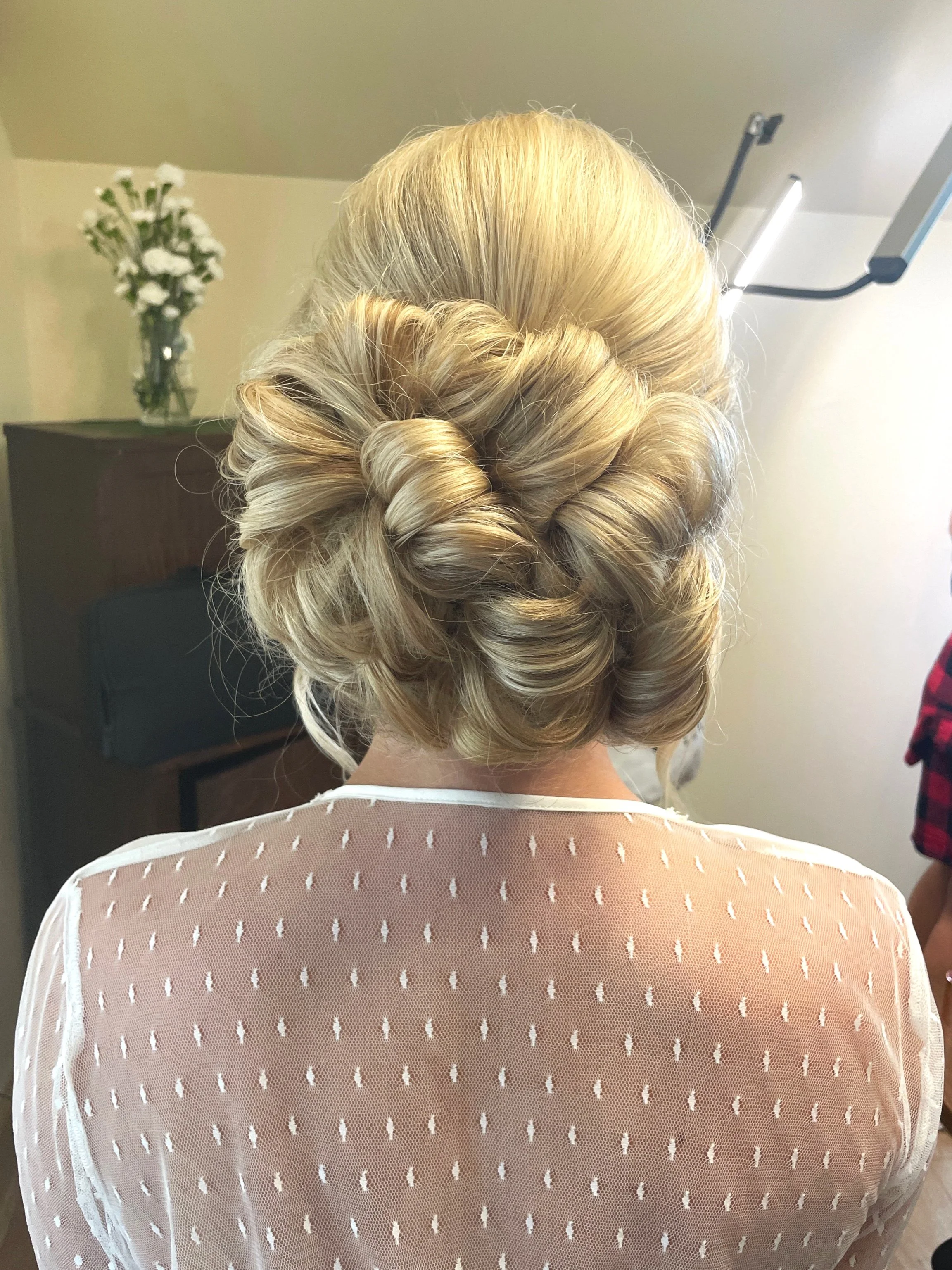 Modern romantic wedding updo in Maryland