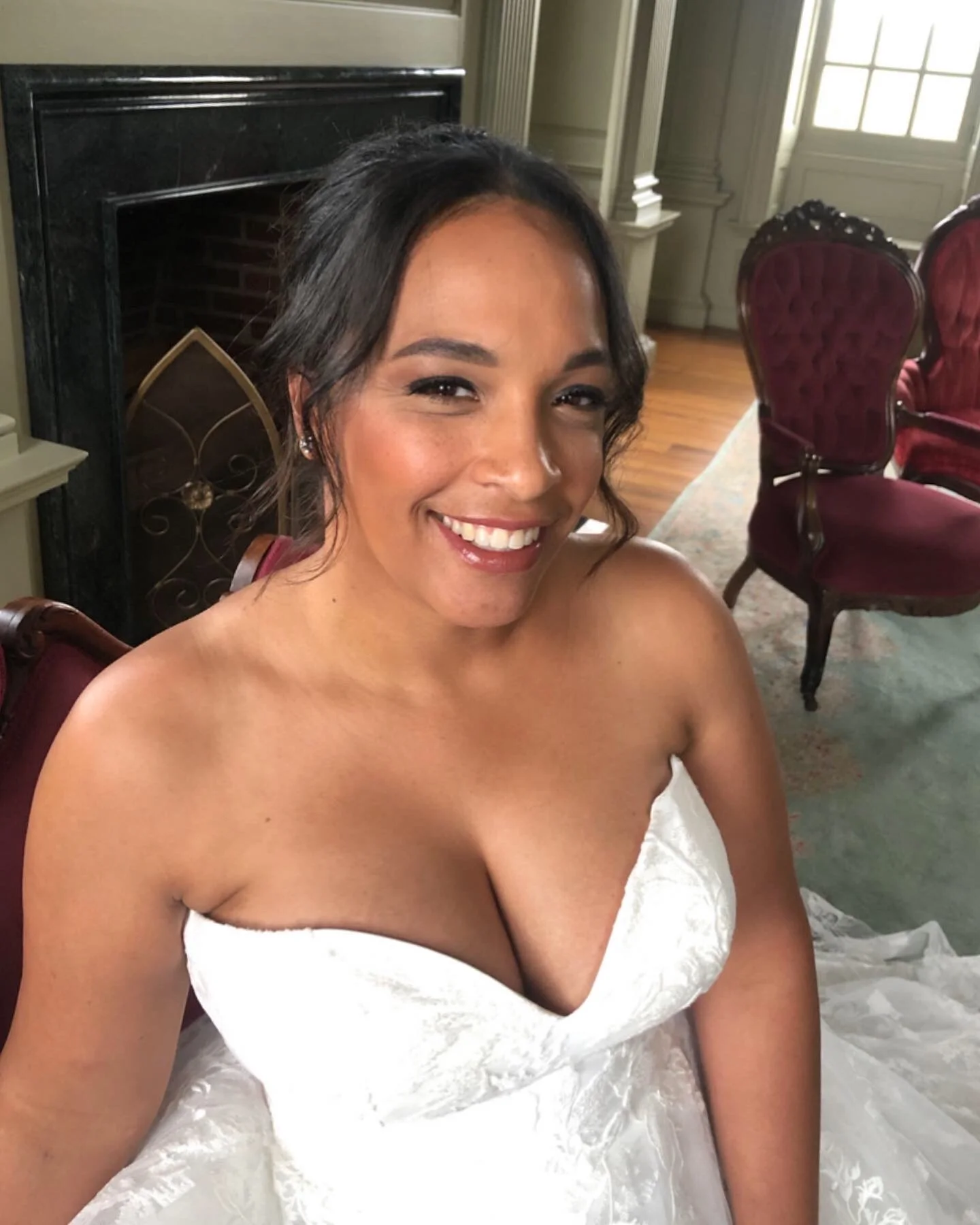 Radiant wedding day complexion by Maryland bridal makeup artist