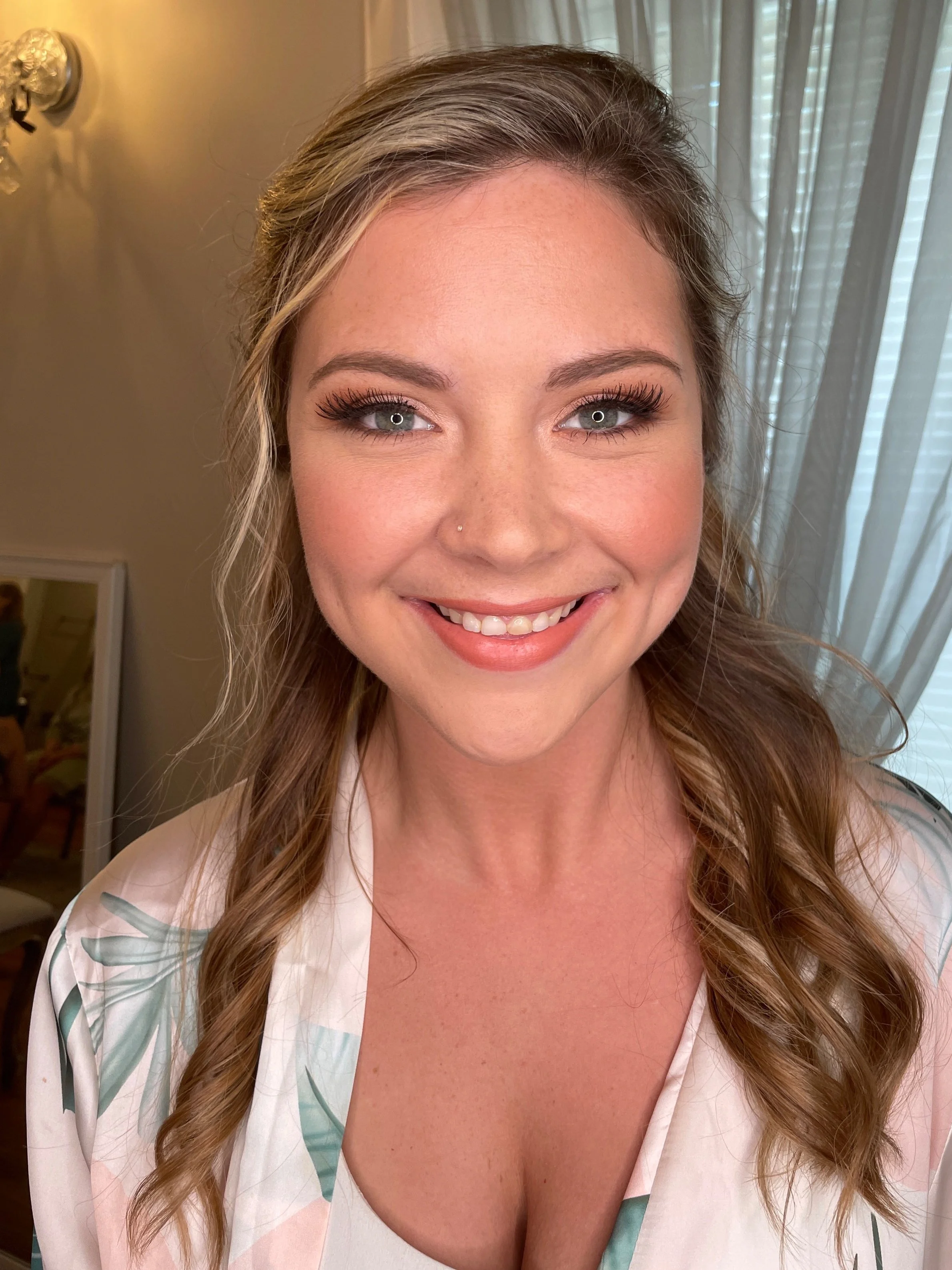 Wedding day makeup focused on natural beauty for Maryland bride