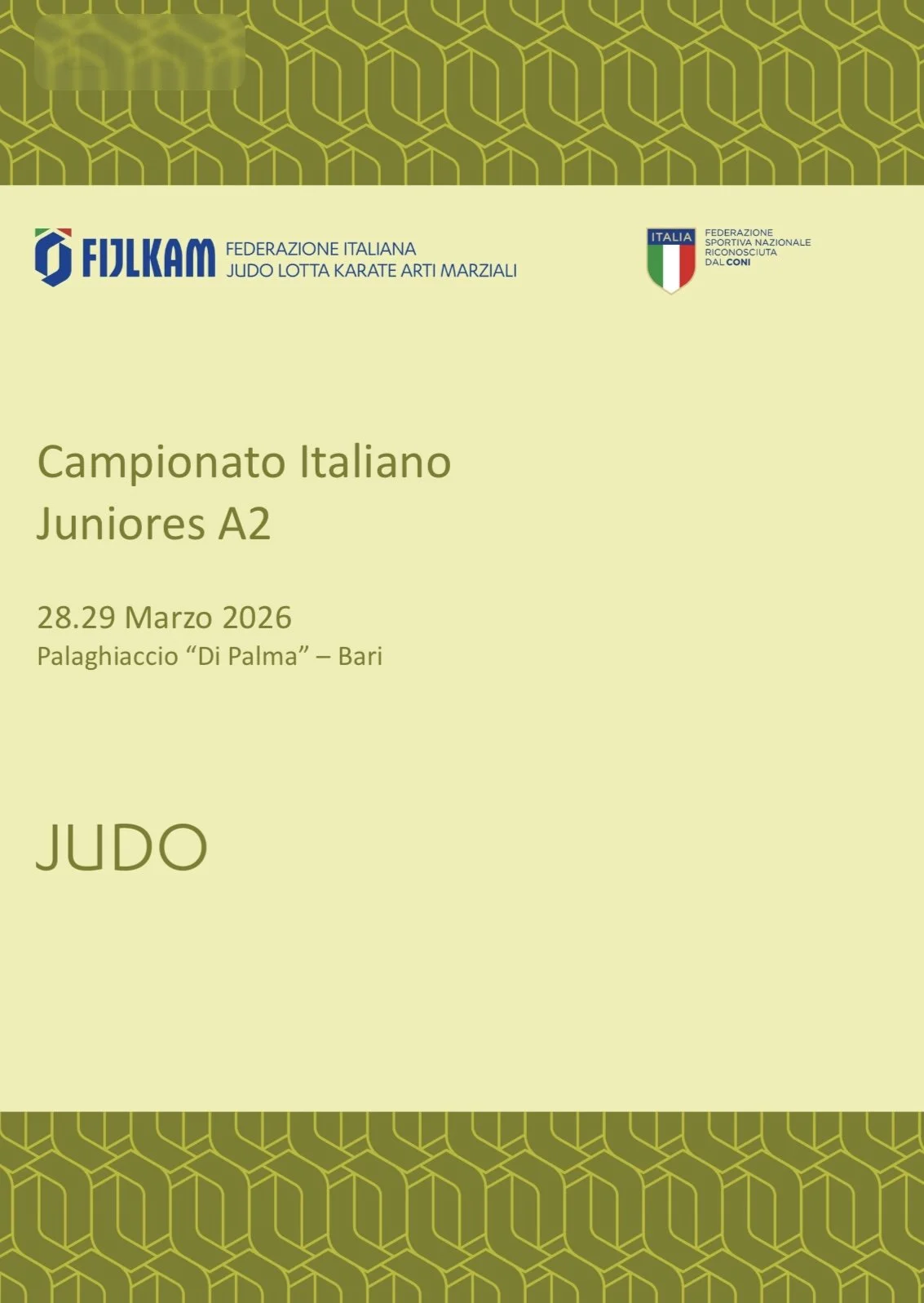 Campionato Italiano Juniores A2 2026