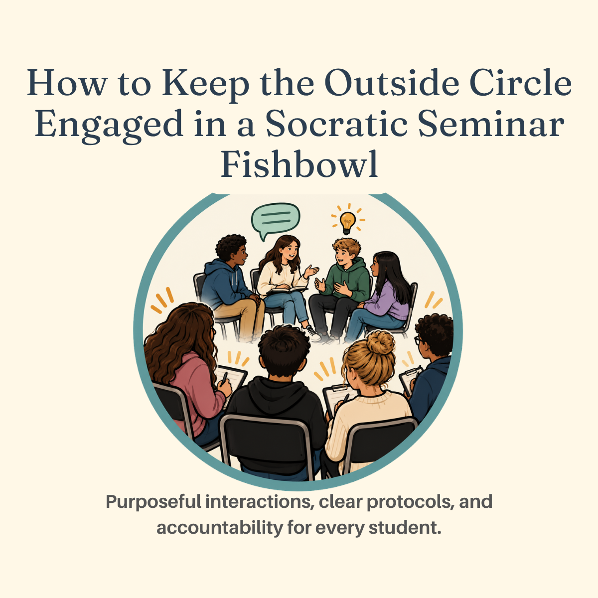 How to Keep the Outside Circle Engaged During a Socratic Seminar Fishbowl