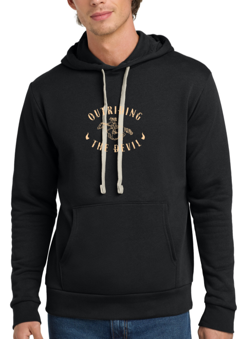 "Outriding the Devil" - Graphite Black Pullover Hoodie