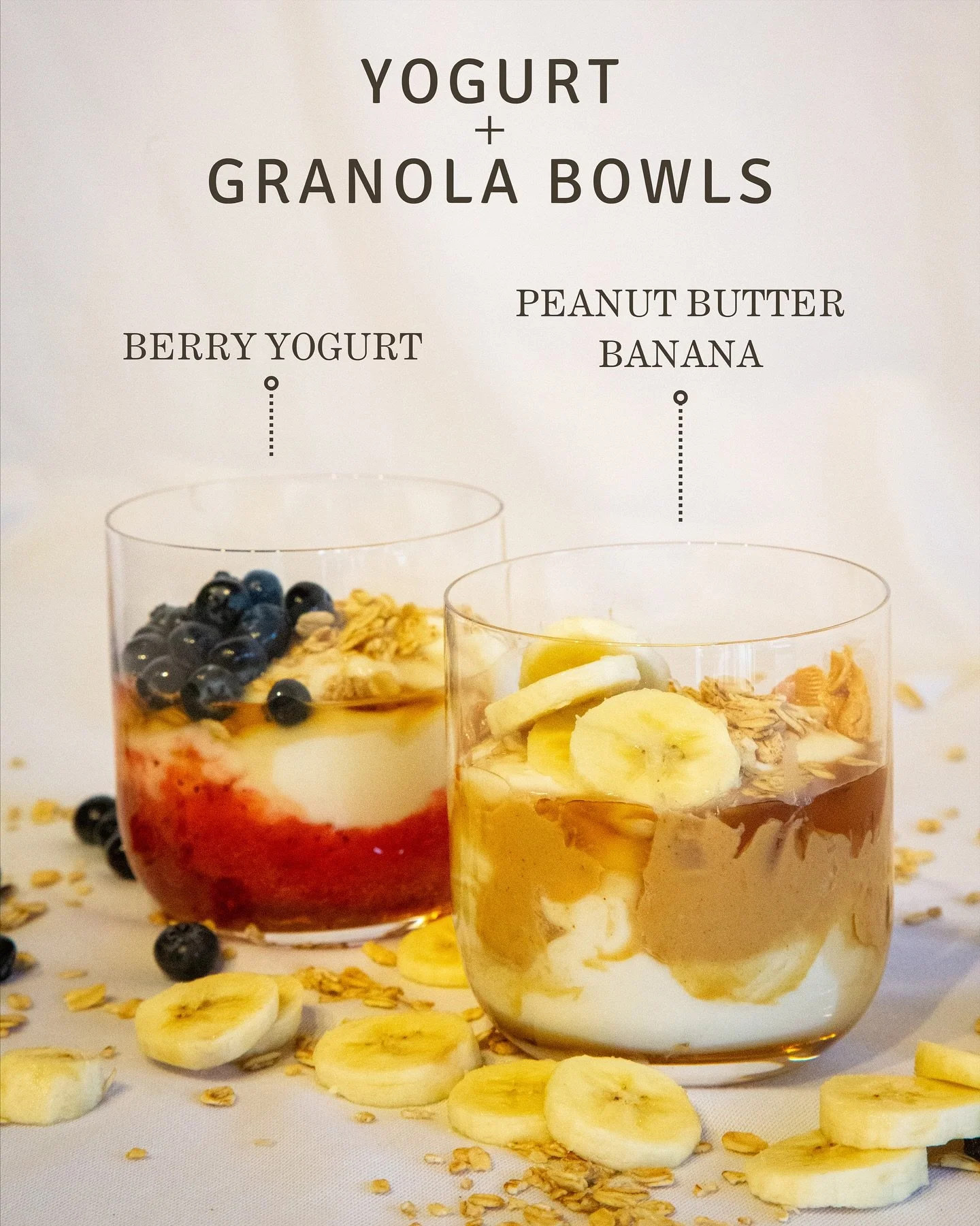 🥣 Meet your new favorite parfaits! 

Our Berry Yogurt Parfait and Peanut Butter Banana Parfait are here &mdash; fresh, healthy, and perfect for breakfast or a mid-day snack. 🌞✨