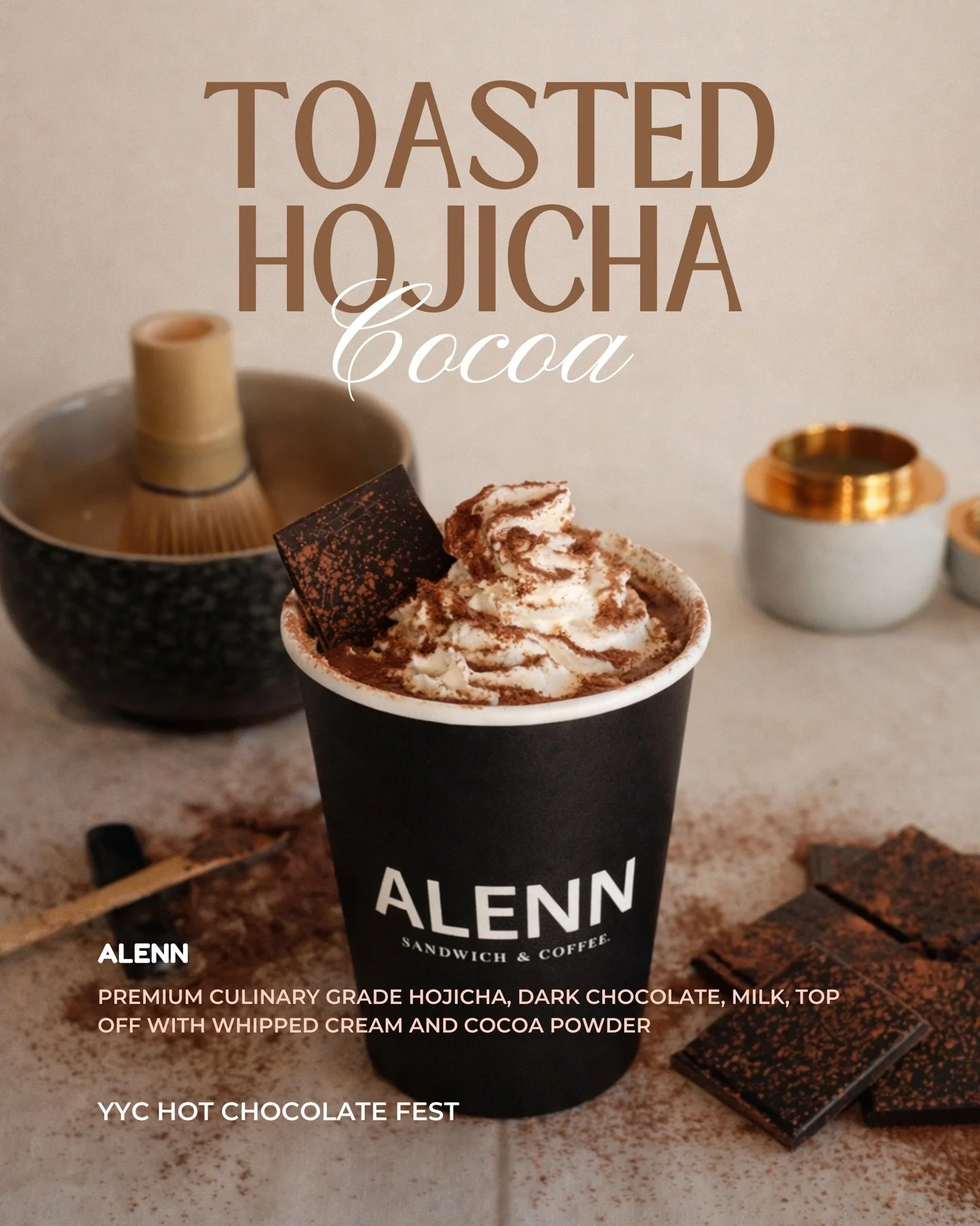 YYC Hot Chocolate Fest&rsquo;s finally here! 🍫✨

We&rsquo;re thrilled to be part of this year&rsquo;s event with @yychotchocolatefest , and can&rsquo;t wait to share our Toasted Hojicha Cocoa with you! Made with premium culinary-grade hojicha, rich 