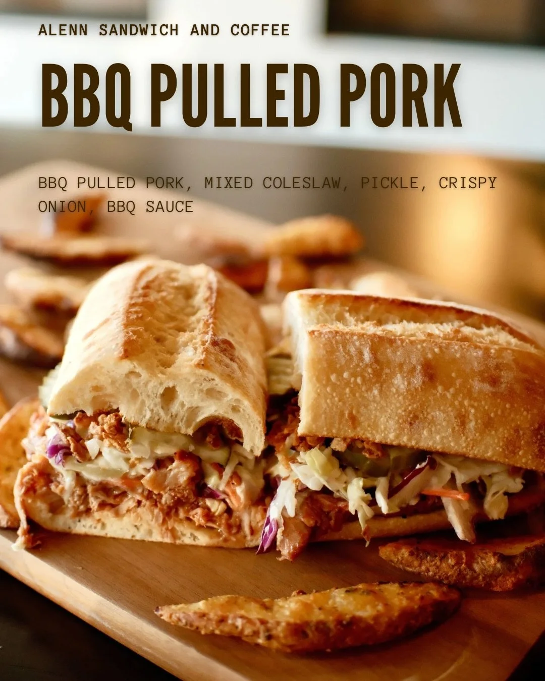 BBQ Pulled Pork just dropped 🔥

Smoky pulled pork, crunchy slaw, tangy pickles, crispy onions, all hit with our BBQ sauce.

It&rsquo;s messy&hellip;. but worth it 🤤