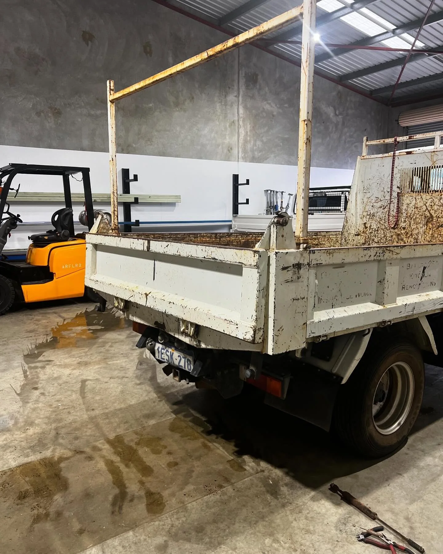 Temporary fix we done on a Little tipper #truck #tipper #welding #repair