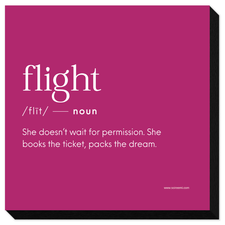 FLIGHT Mounted Word Art