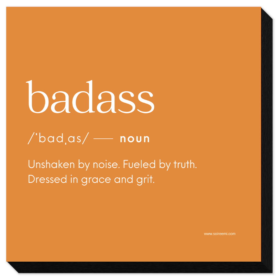 BADASS Mounted Word Art
