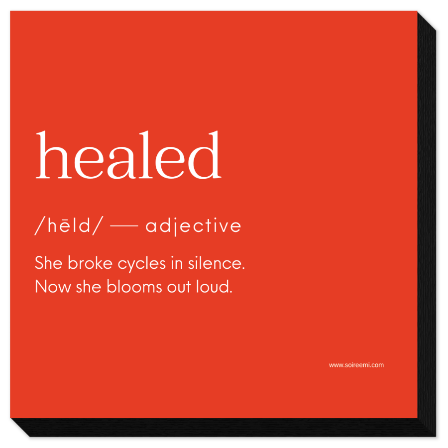 HEALED Mounted Word Art
