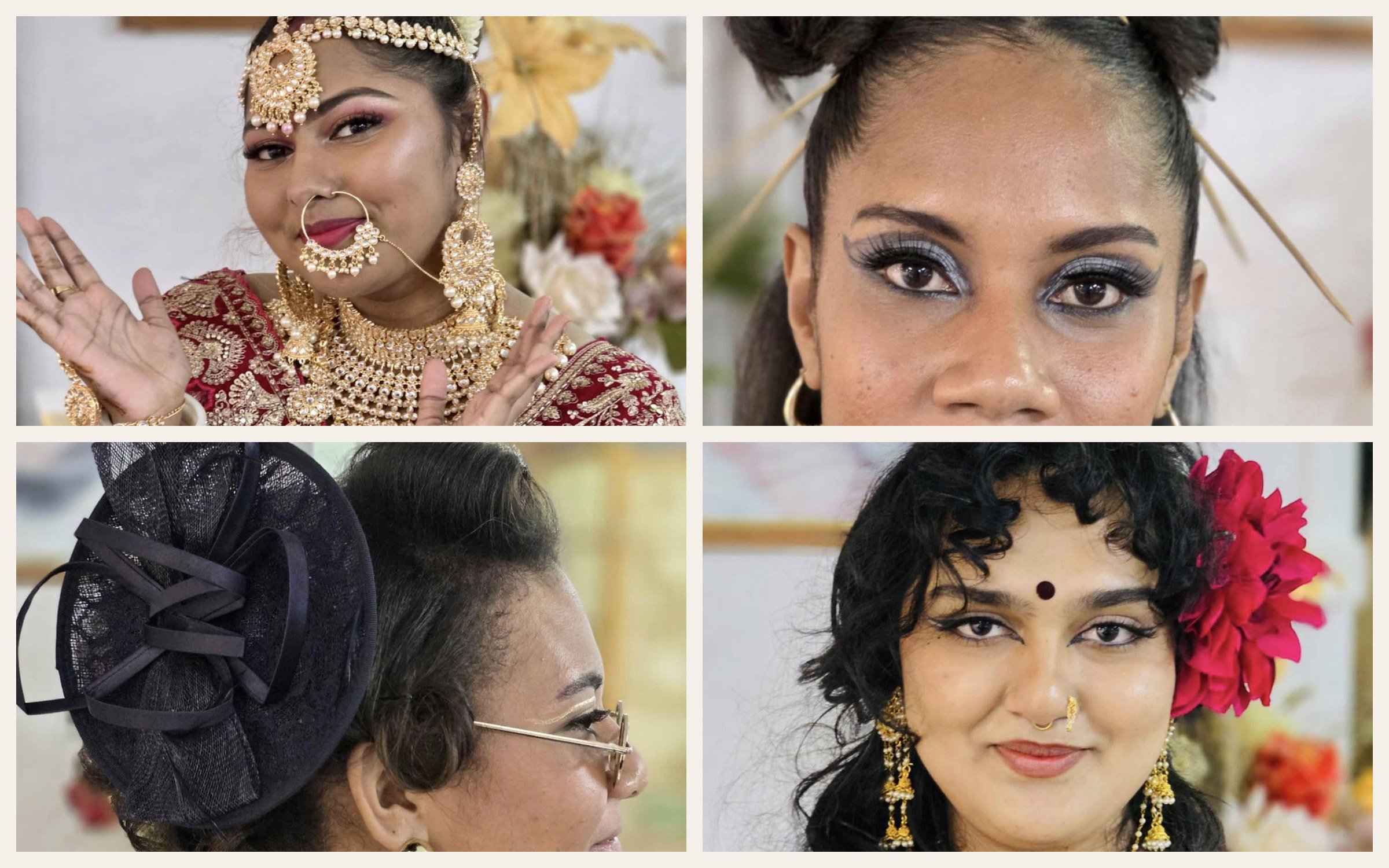 Creative hair and make-up looks by Pivot Point Fiji students