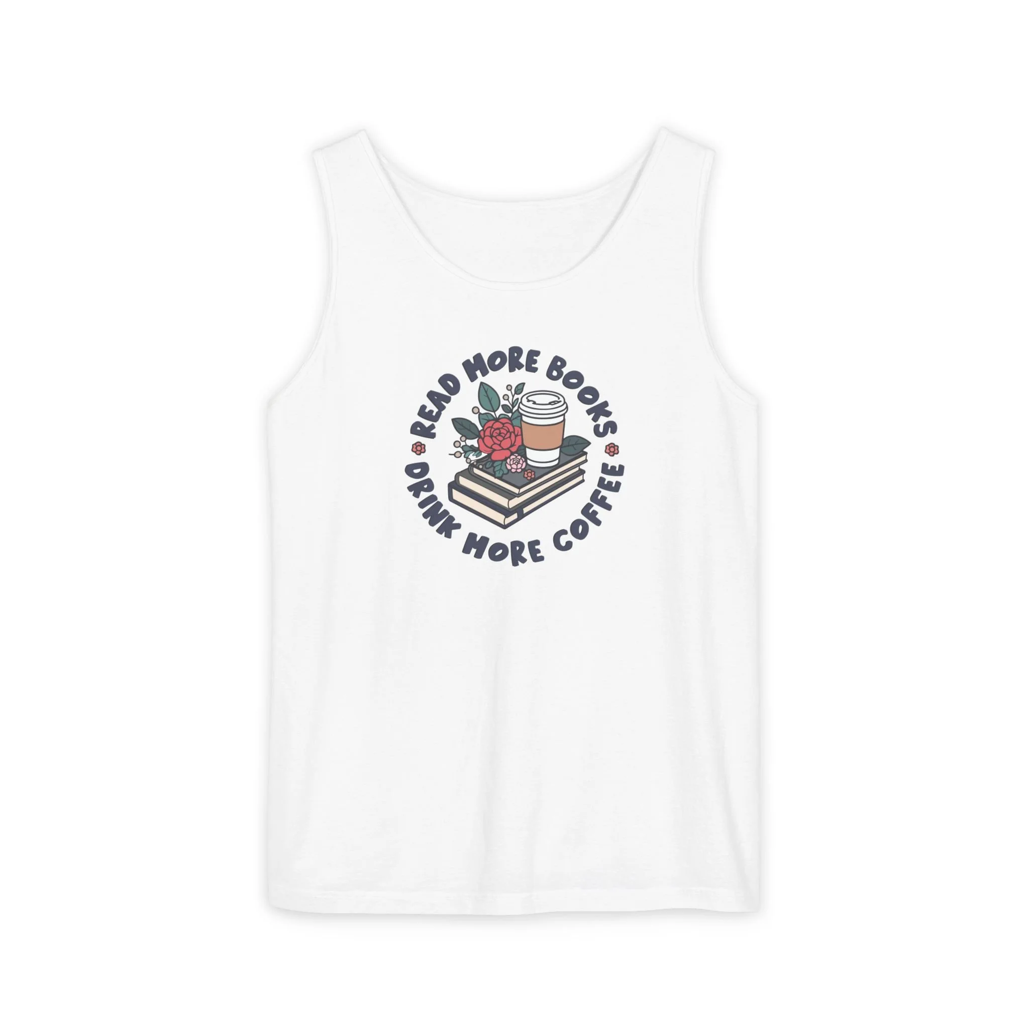 Books and Coffee Unisex Tank