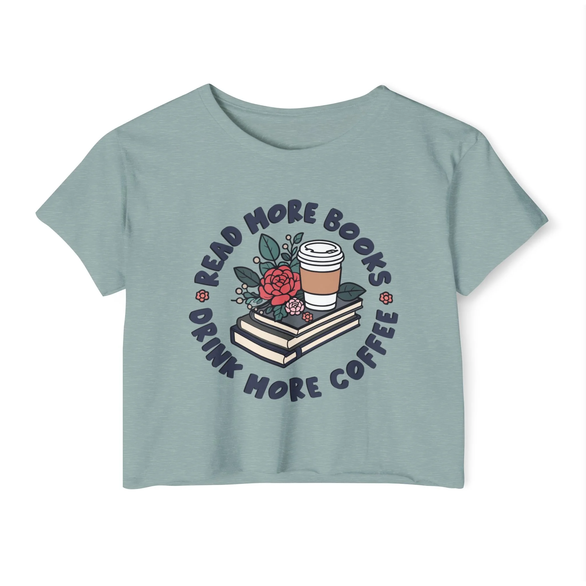 Books and Coffee Festival Crop Top
