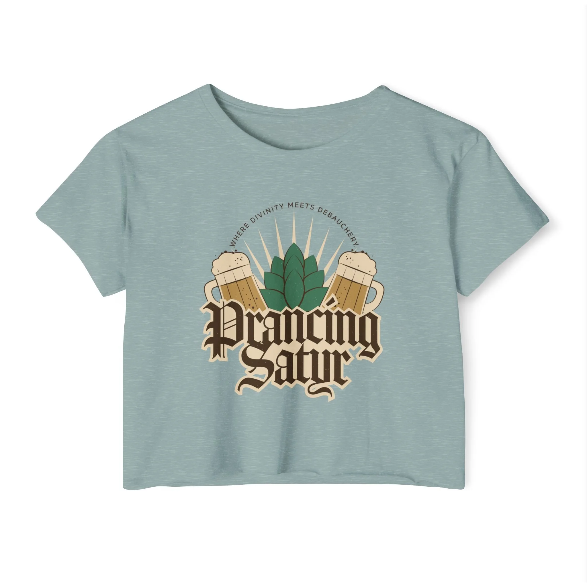 Crown of Olympus: Prancing Satyr Festival Crop Top
