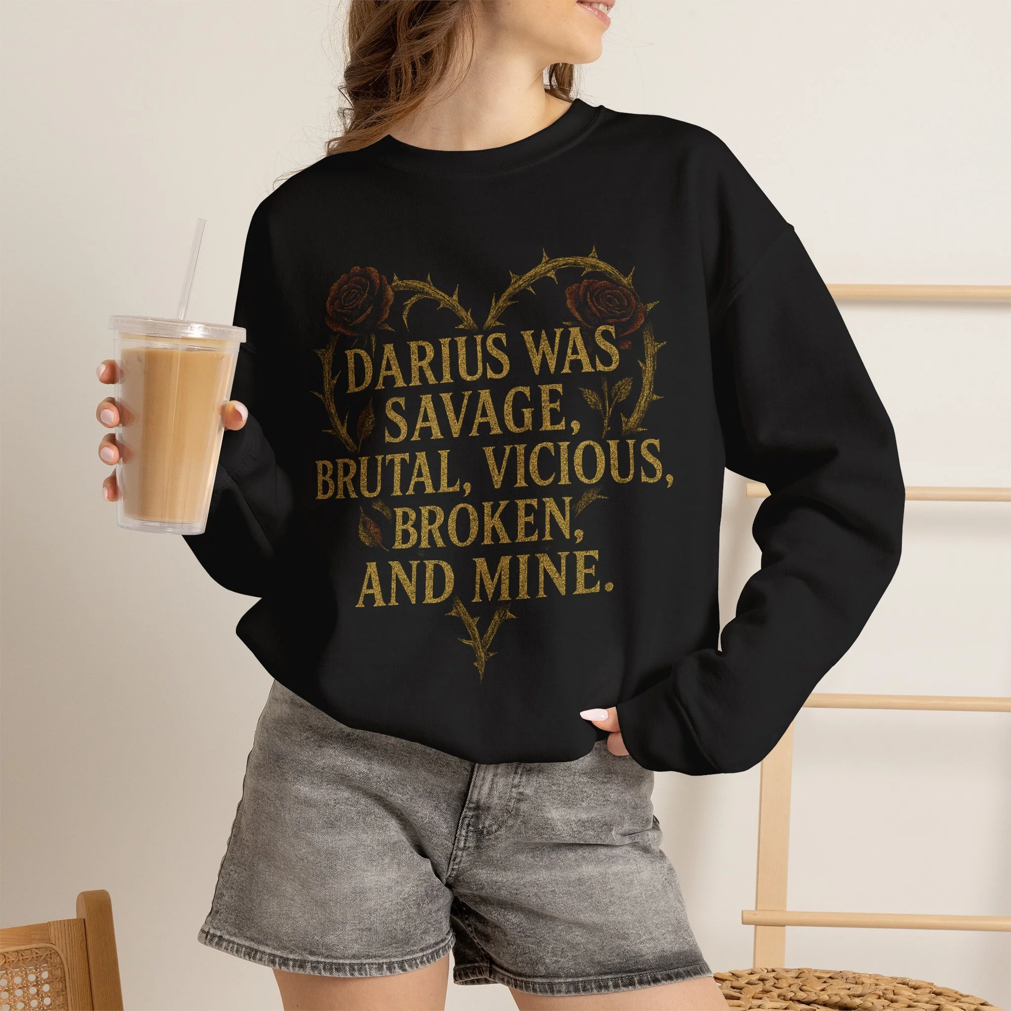 Zodiac Academy: Darius was Savage Crewneck by Vudora Marie™