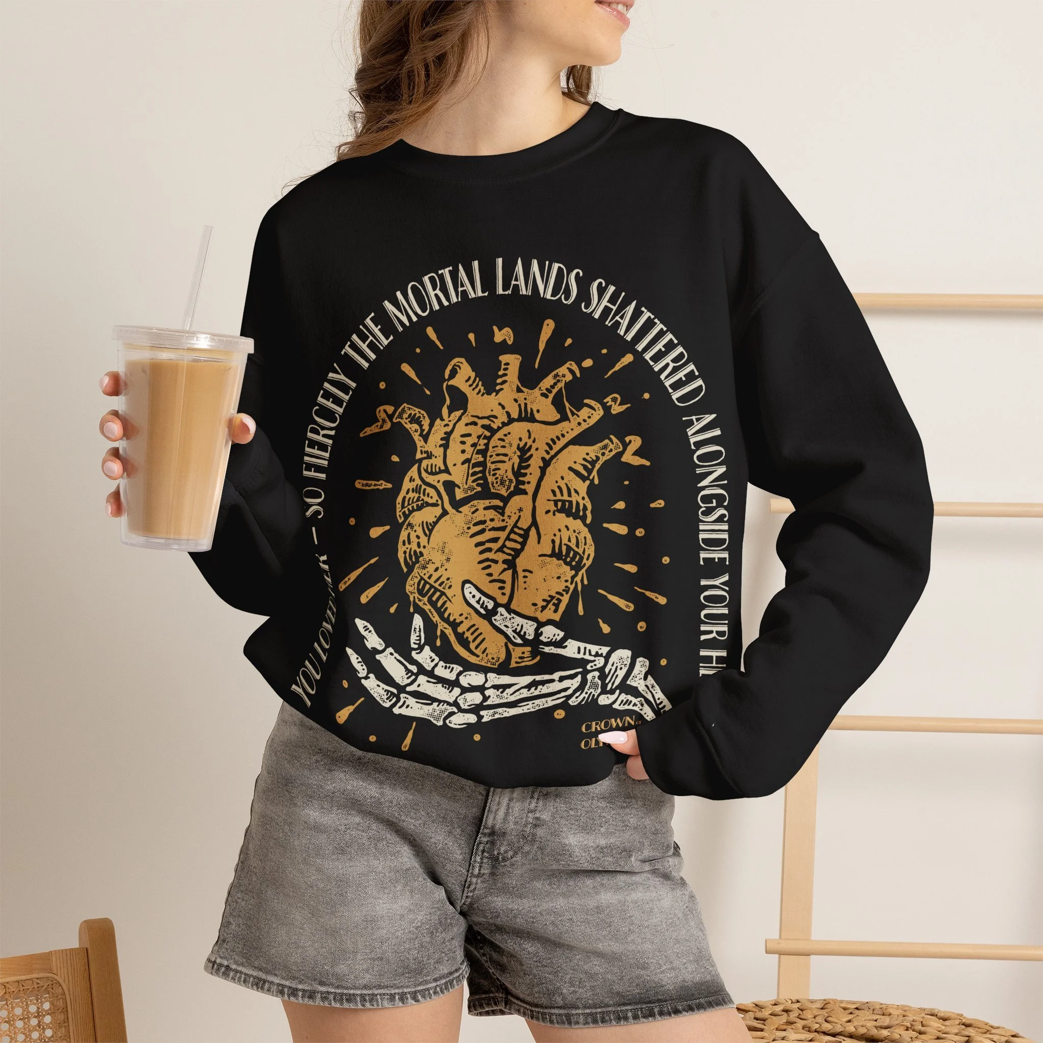 Crown of Olympus: Demeter's Heart Crewneck