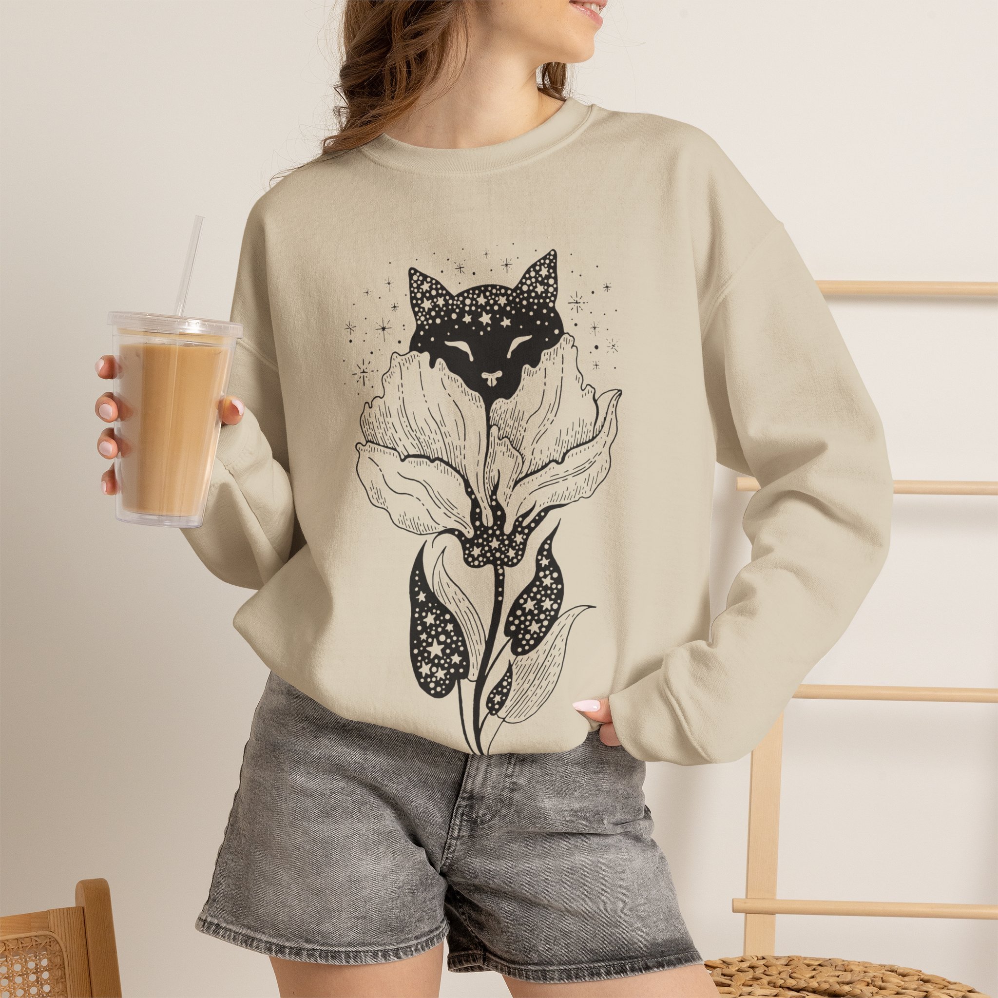 Botanical Cat Crewneck by Vudora Marie™