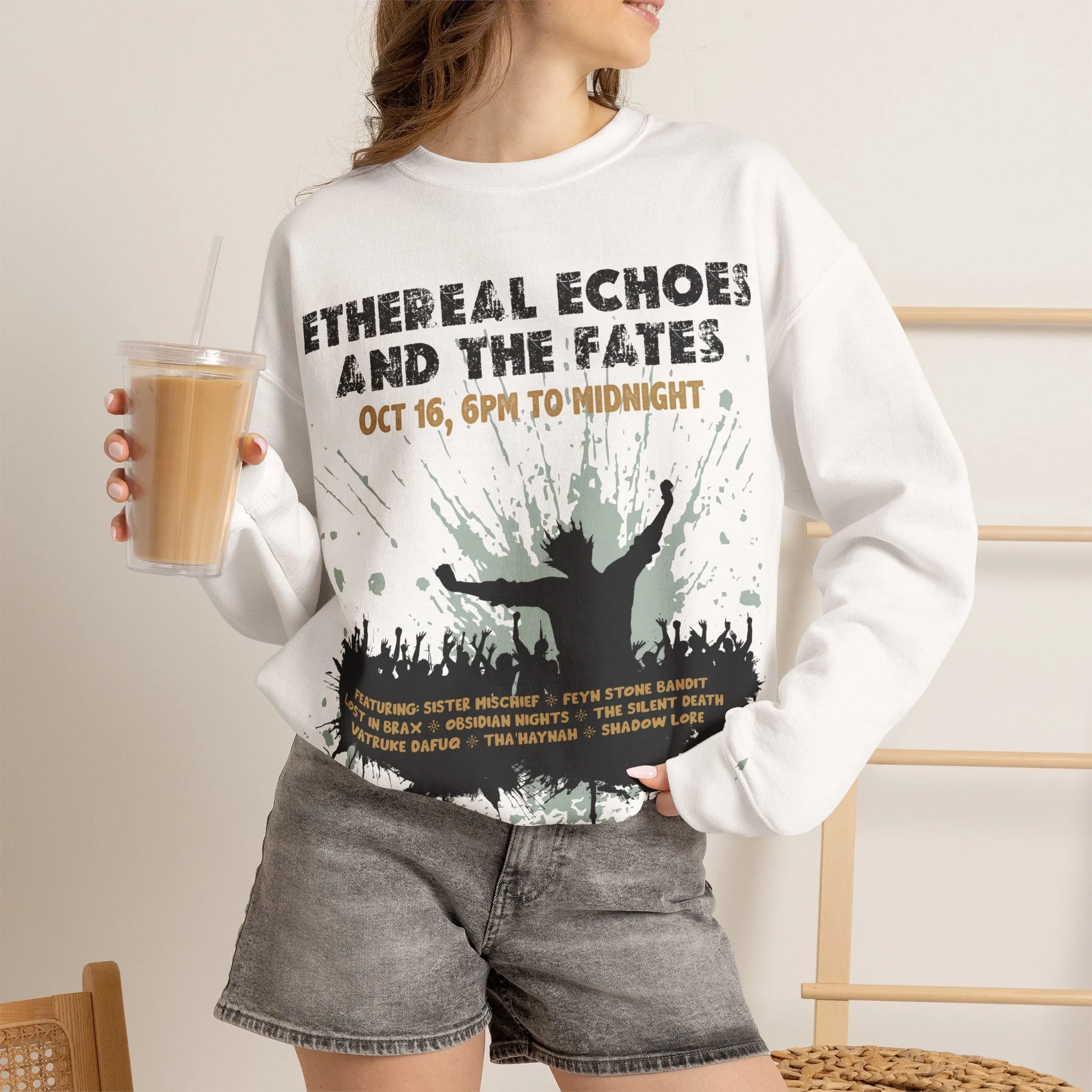 Child of Shivay: Ethereal Echoes Concert Crewneck by Vudora Marie™