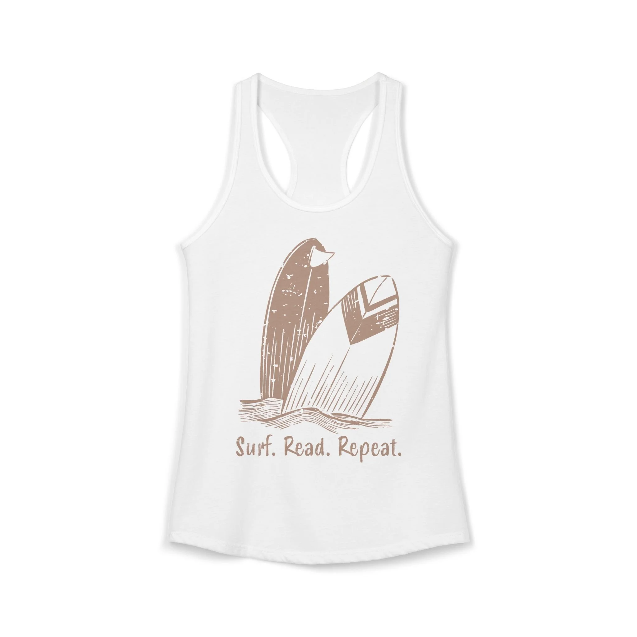 Surf. Read. Repeat. Racerback Tank