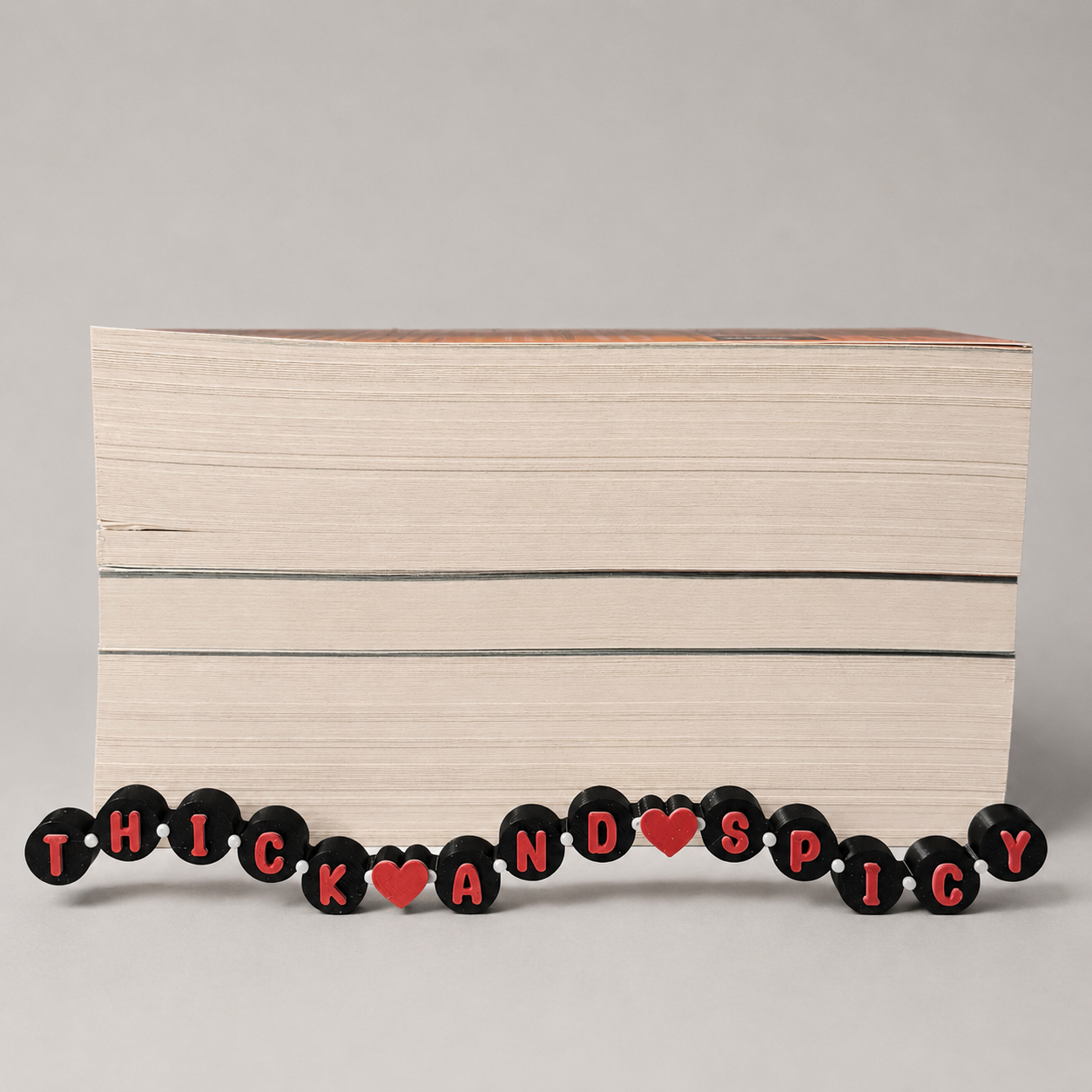 Thick and Spicy Friendship Bracelet Bookshelf Sign