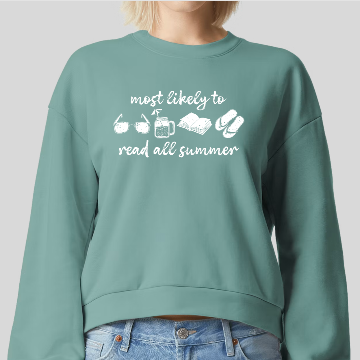 Most Likely to Read All Summer Fleece Crewneck Sweatshirt