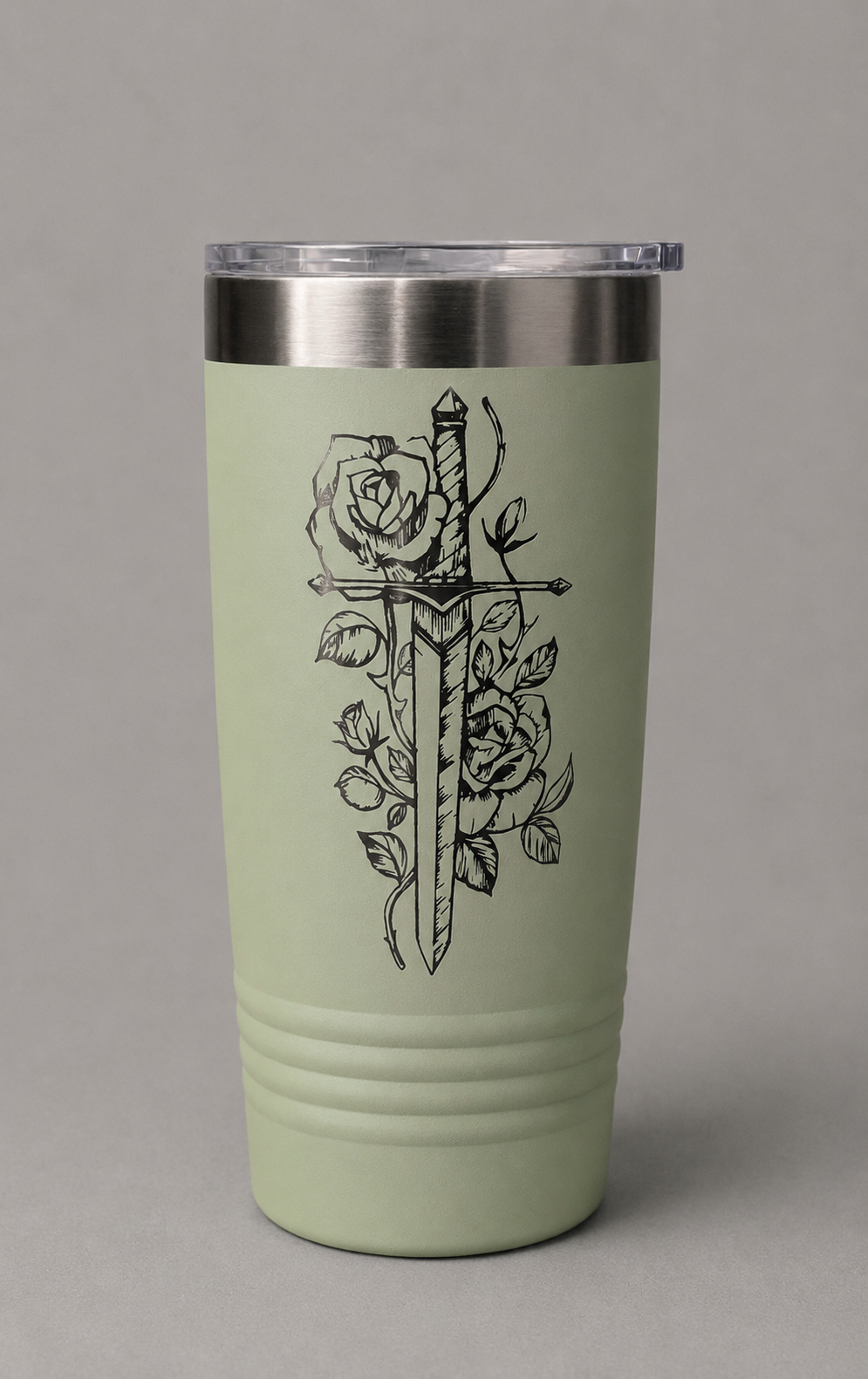 Evermist: Dagger & Roses 20oz Sage/Black Polar Camel Tumbler