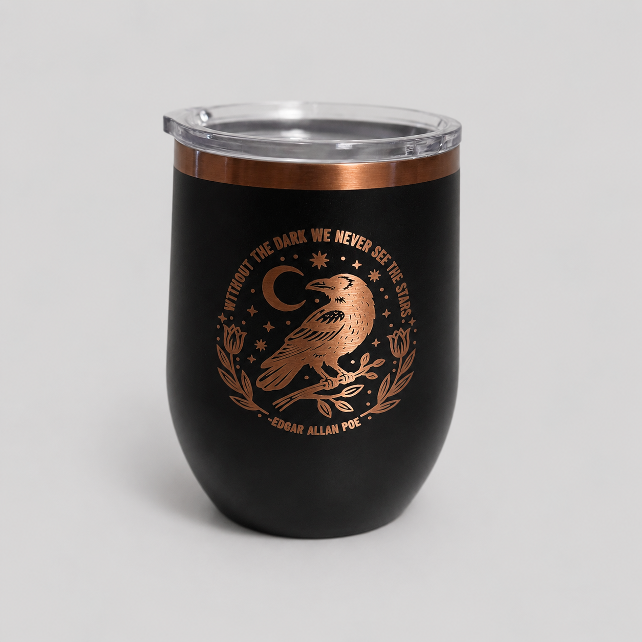 Without the Dark Black/Gold Polar Camel Wine Tumbler