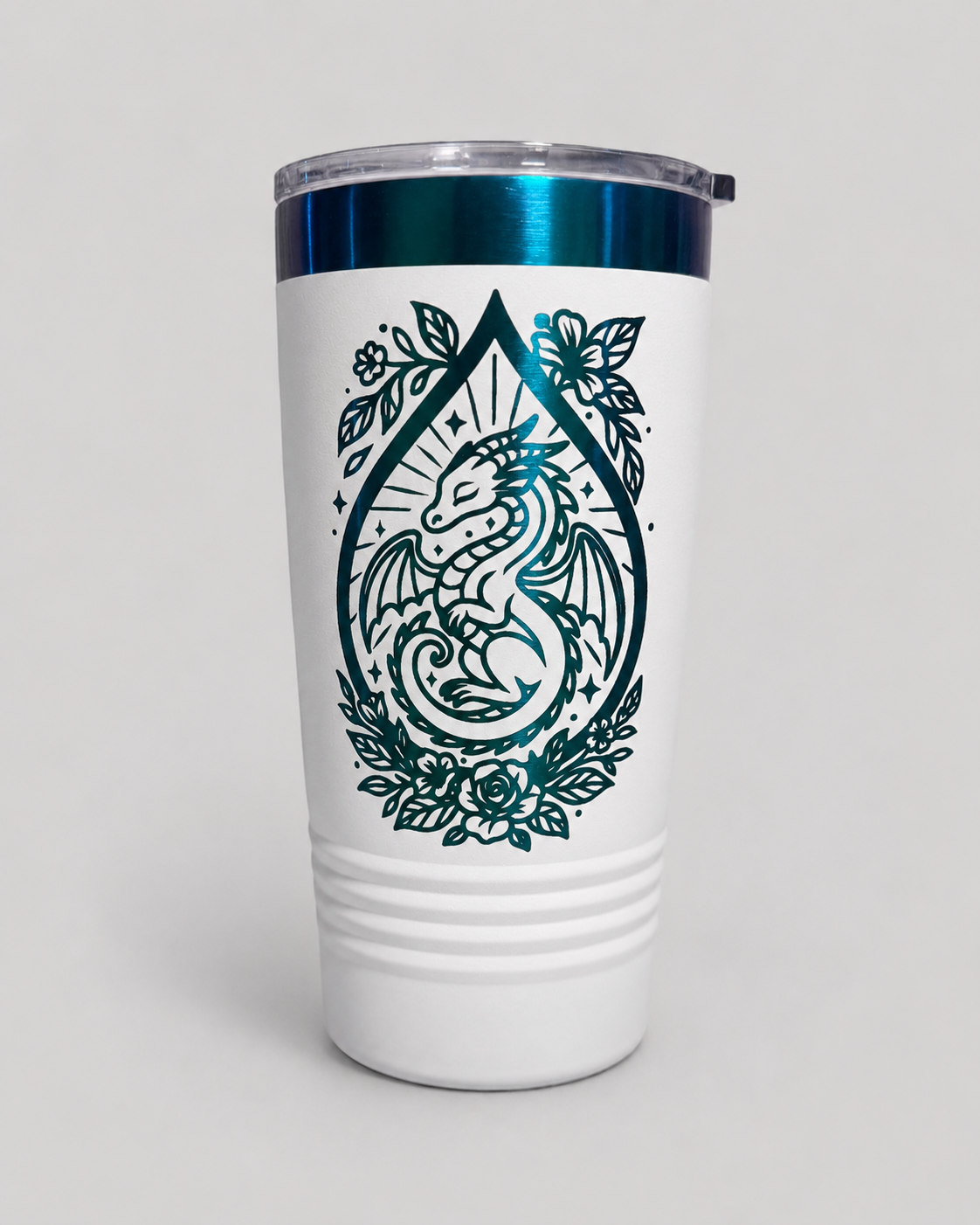 Tear Drop Dragon White/Prism Polar Camel Tumbler