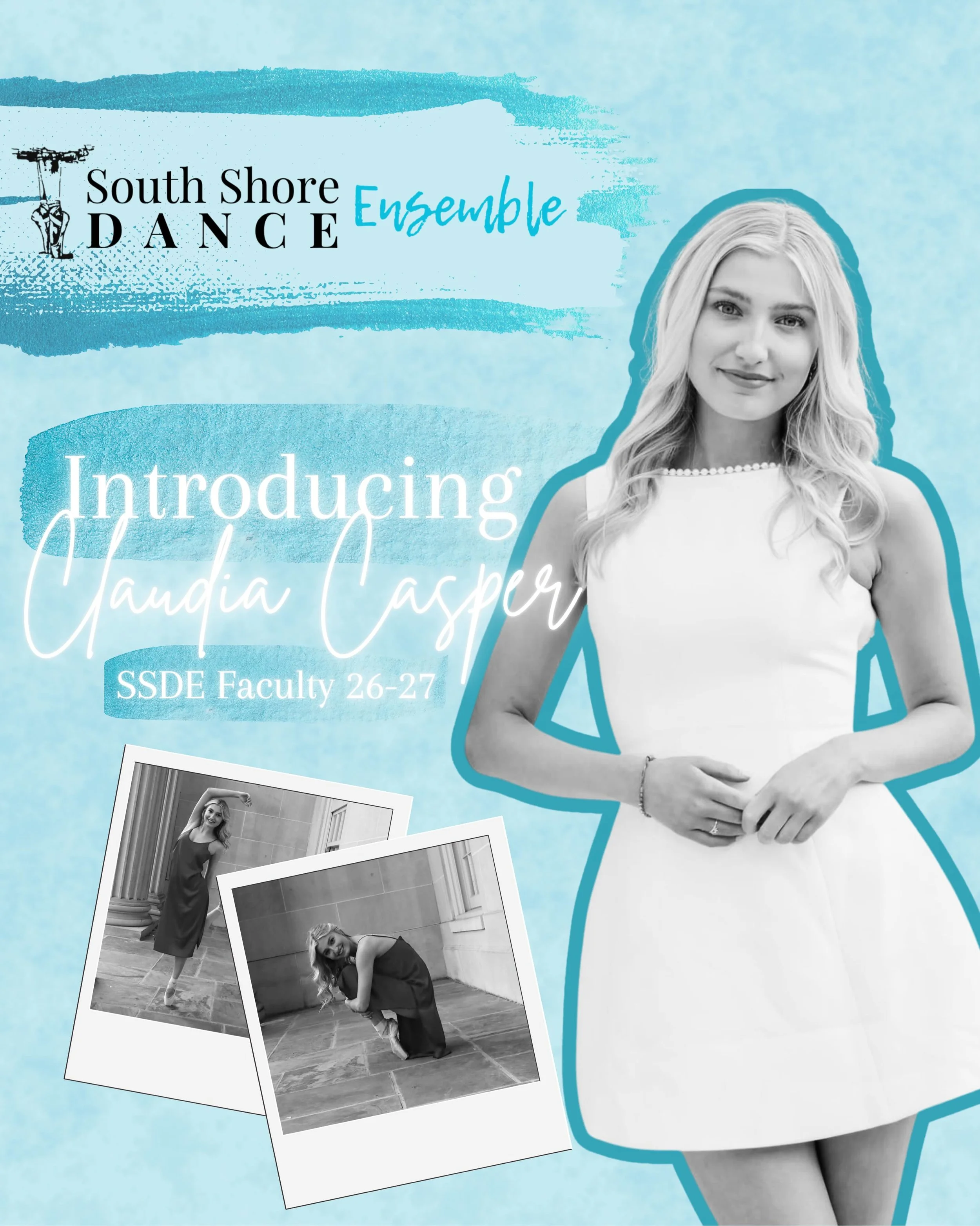 Exciting Announcement! 🤩🩵

Meet the newest member of the SSDE family! 

We are so excited to welcome Claudia Casper to our teaching staff for the 2026&ndash;2027 season! 

Please join us in giving Claudia a warm SSDE welcome! We can&rsquo;t wait fo