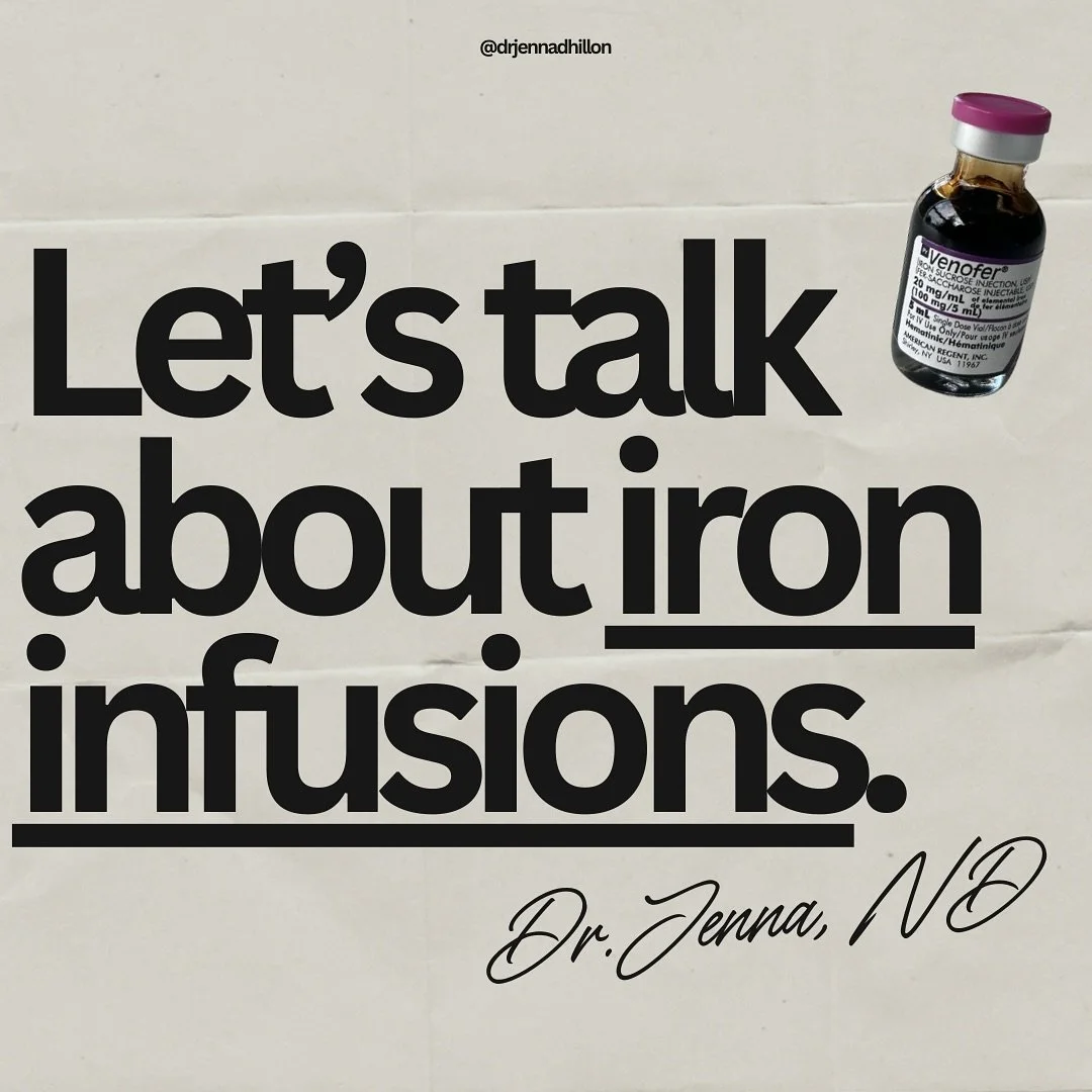 🩸Iron: Oral vs. IV

Have you been hearing about iron infusions? 
Curious and want to learn more? You're in the right spot&darr;

Oral iron can work well if your stores aren&rsquo;t too depleted and if you tolerate it (no GI upset, constipation, naus