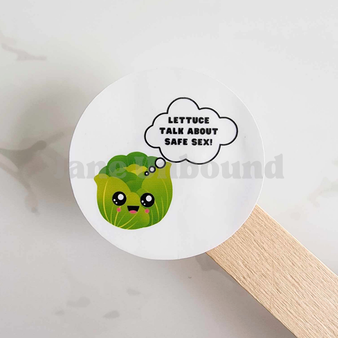 Lettuce Talk About Safe Sex Decal Vinyl Sticker Decal