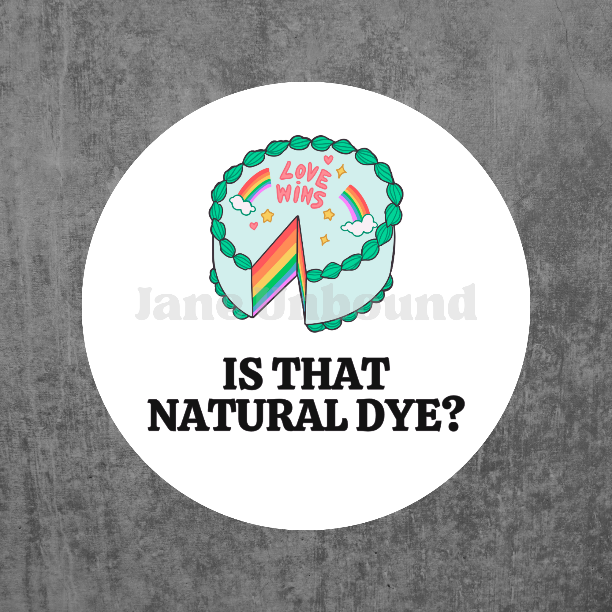 Natural Dye Vinyl Sticker Decal