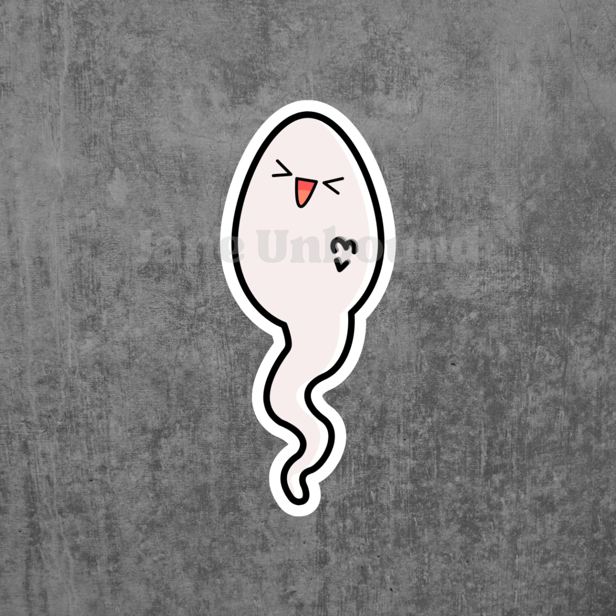 Cute Sperm Sticker Vinyl Sticker Decal