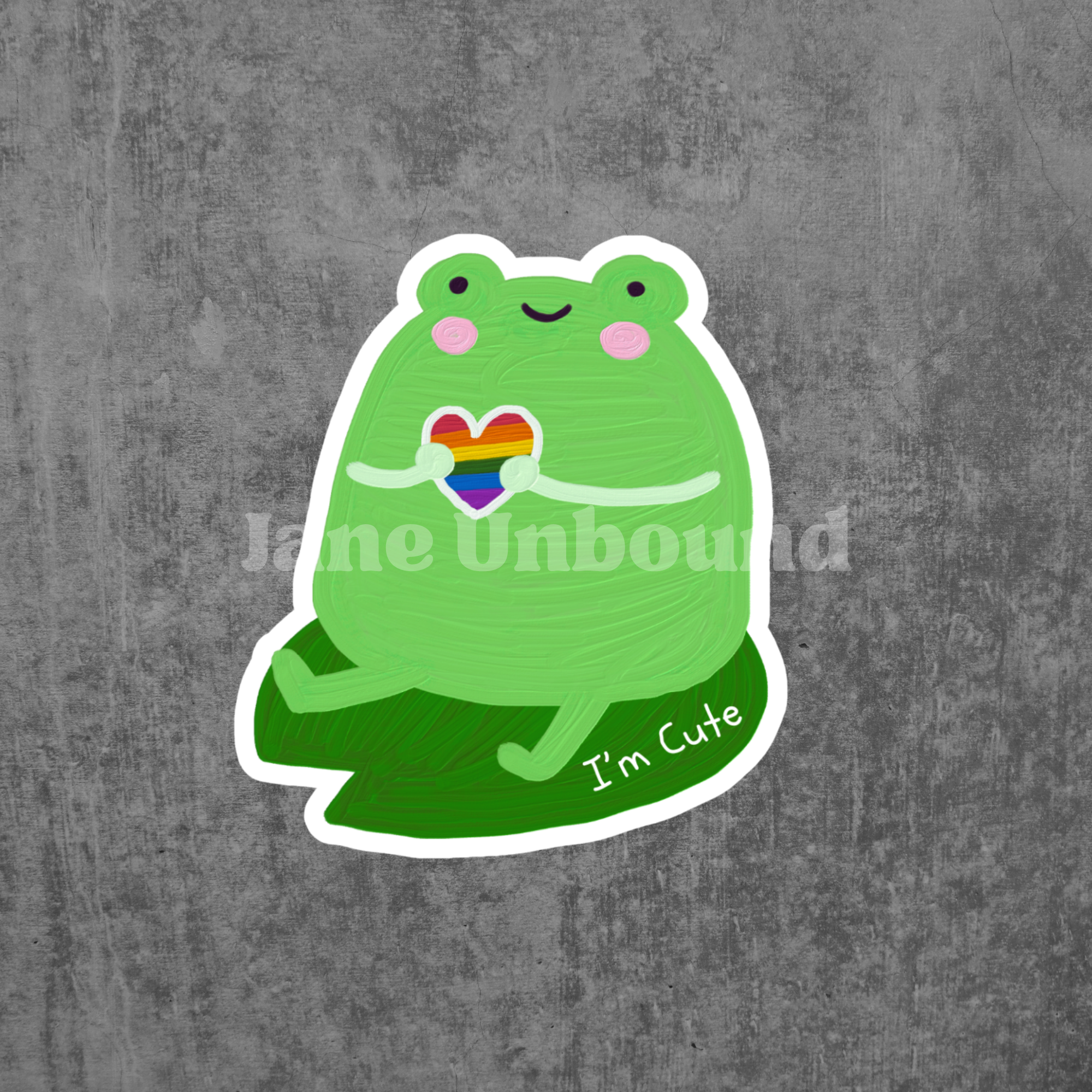 Cute Frog Vinyl Sticker Decal