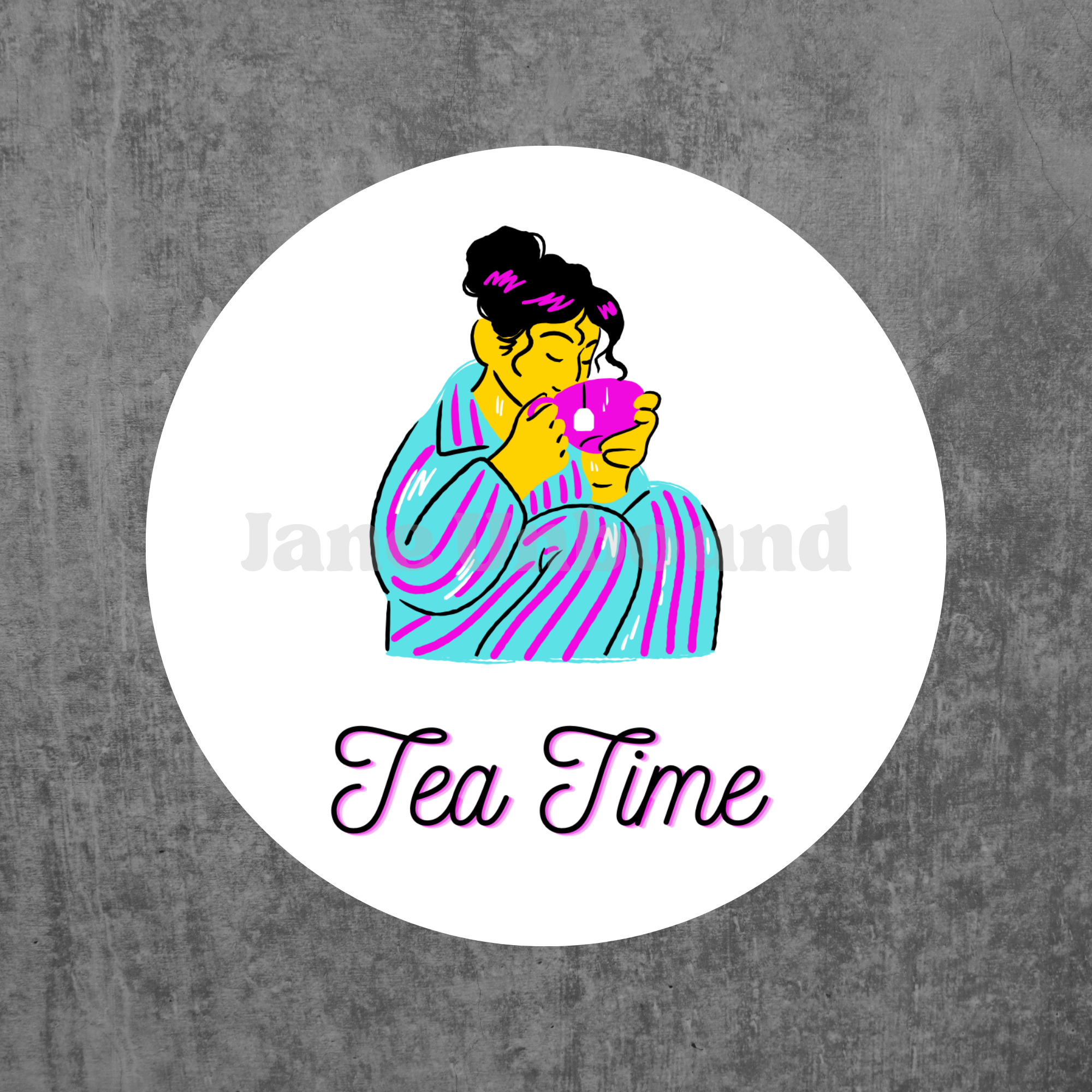 Tea Time Vinyl Sticker Decal
