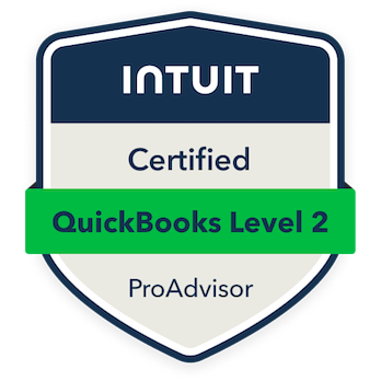 Intuit Certified QuickBooks Level 2 ProAdvisor badge