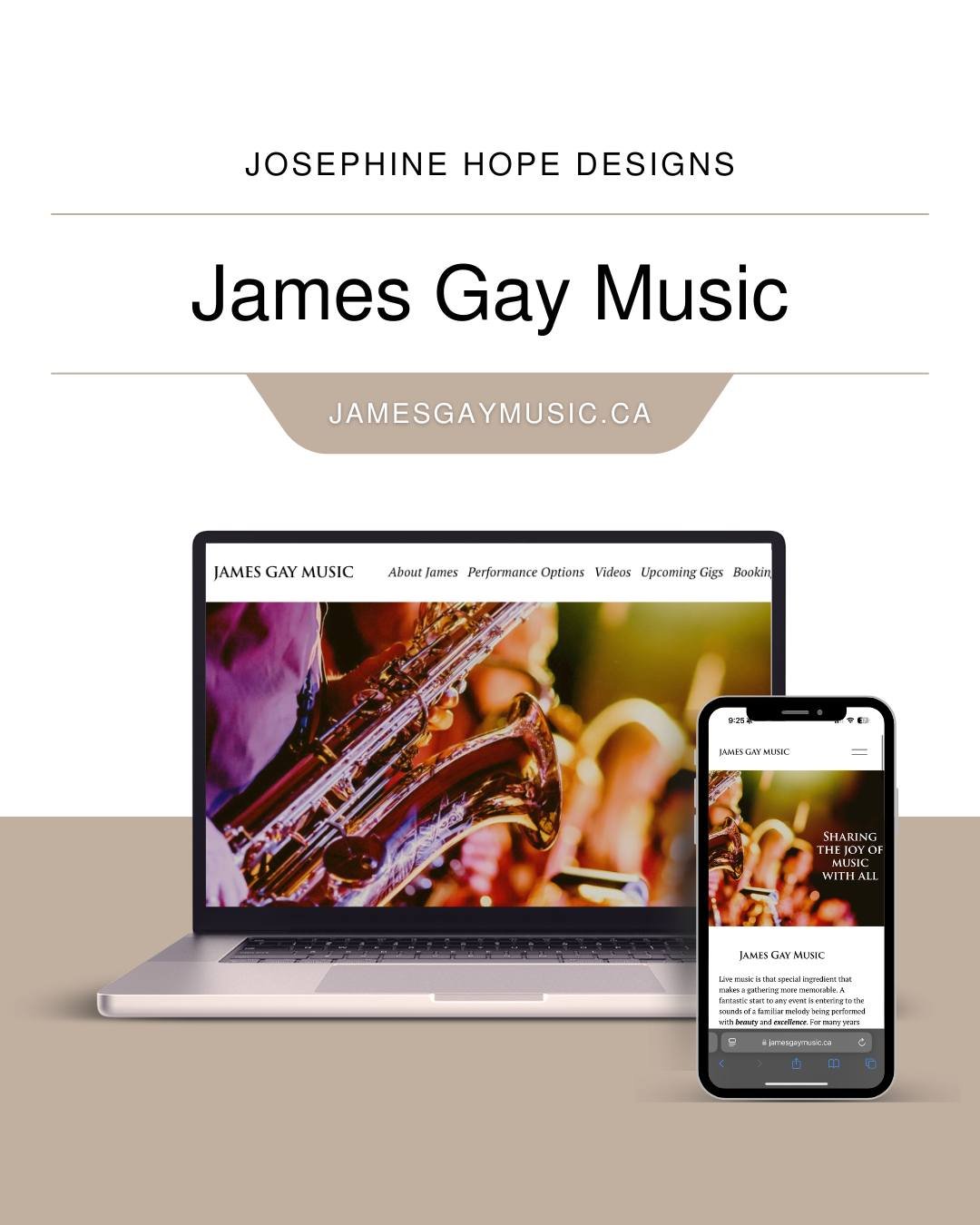 -JAMES GAY MUSIC &ndash;

This was a fun one!

I had the chance to create the branding and full website to showcase James Gay&rsquo;s incredible talent &mdash; both as a solo artist and with his bands! Honestly, I&rsquo;m blown away by how good James