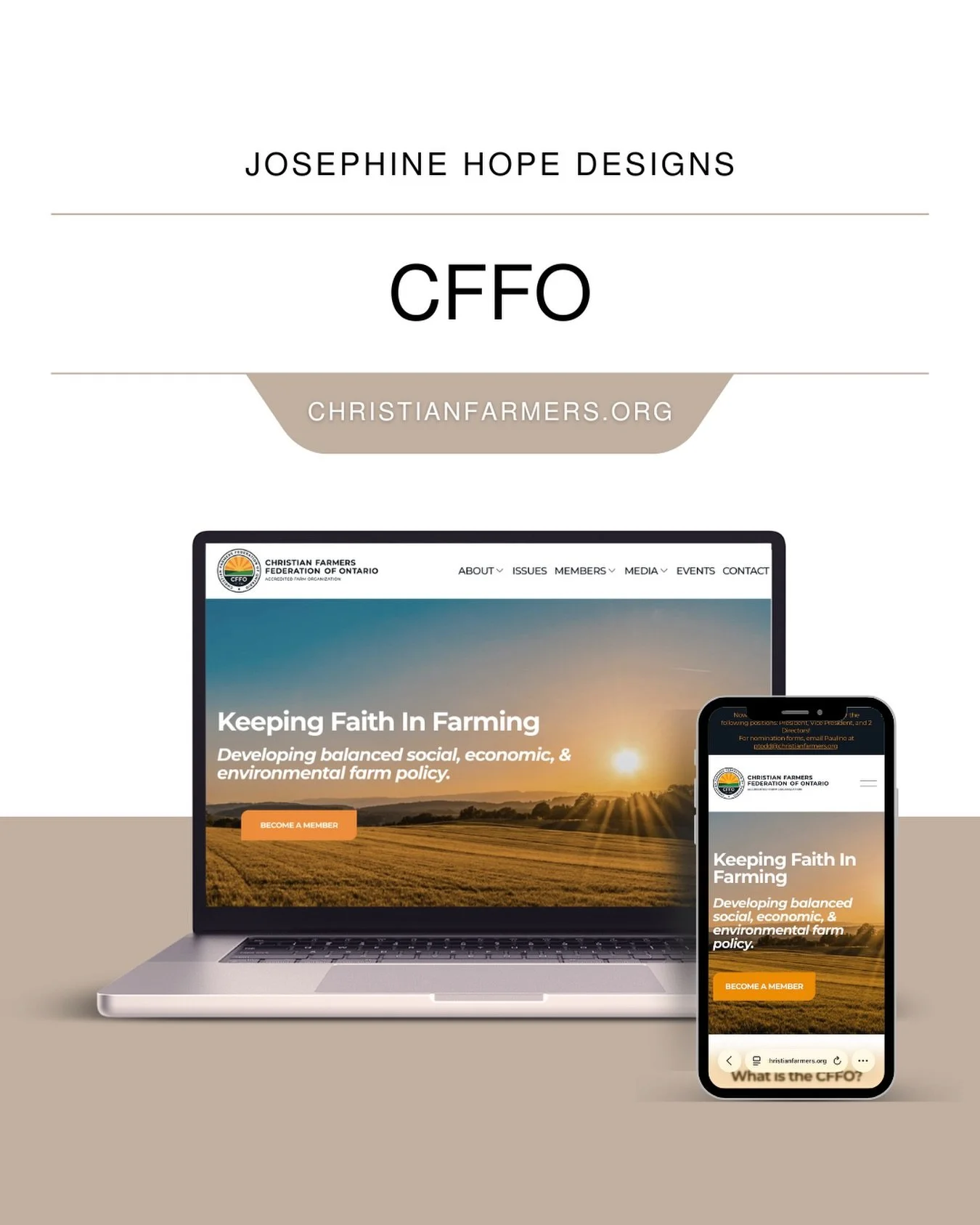 - CFFO - 

A new look for the Christian Farmers Federation of Ontario🌾🚜

This facelift was SO much fun to bring to life! We refreshed their website with a modern look, a cleaner layout, and a structure that better reflects their mission and the hea