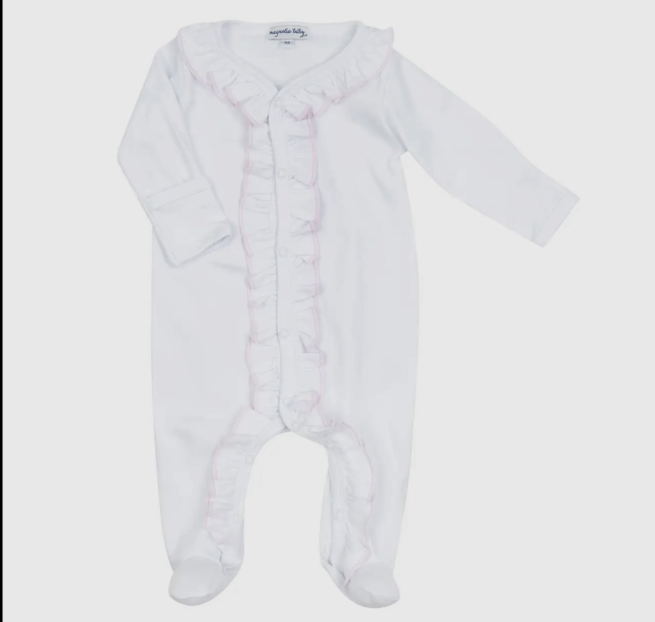 Pink Ruffle Footie