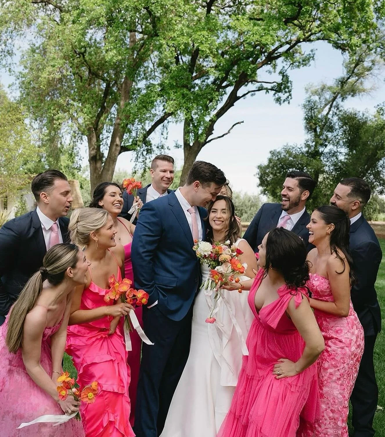 When the bridal party brings the energy and the color 🔥💃
Matching the vibe with poppies, dahlias, and just a little floral drama. 

Photographer @tayalexisphotography
Planning @shelleyannevents
Venue @themapleswoodland
Hair and Makeup @christireyno