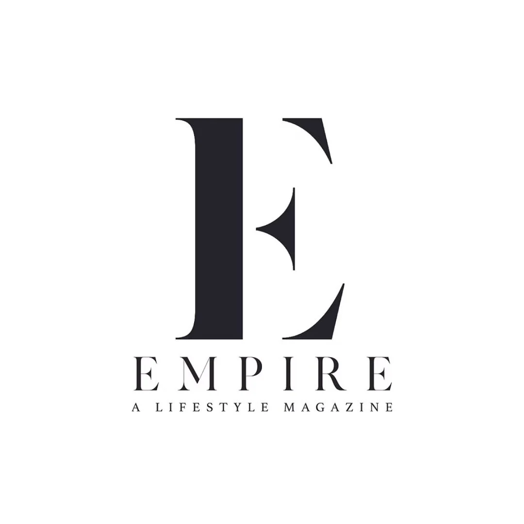 Logo of Empire, a lifestyle magazine, featuring a stylized letter E and the words 'Empire, a Lifestyle Magazine' in black text.