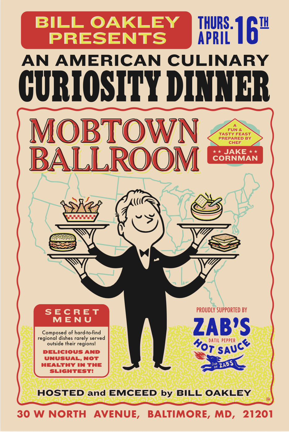 Mobtown Ballroom | Bill Oakley Presents: An American Culinary Curiosity Dinner